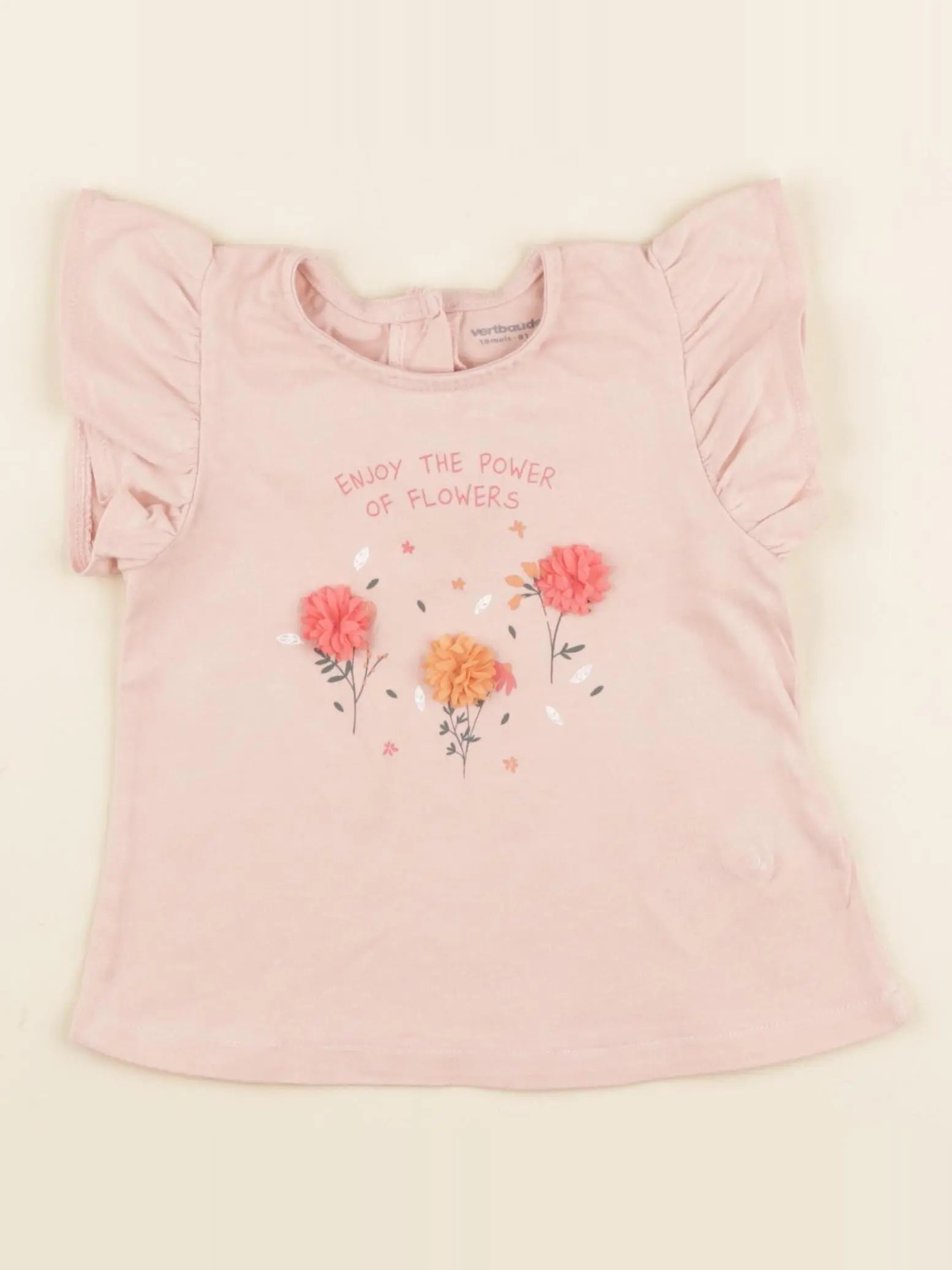 Vertbaudet - tee-shirt rose - 18 mois