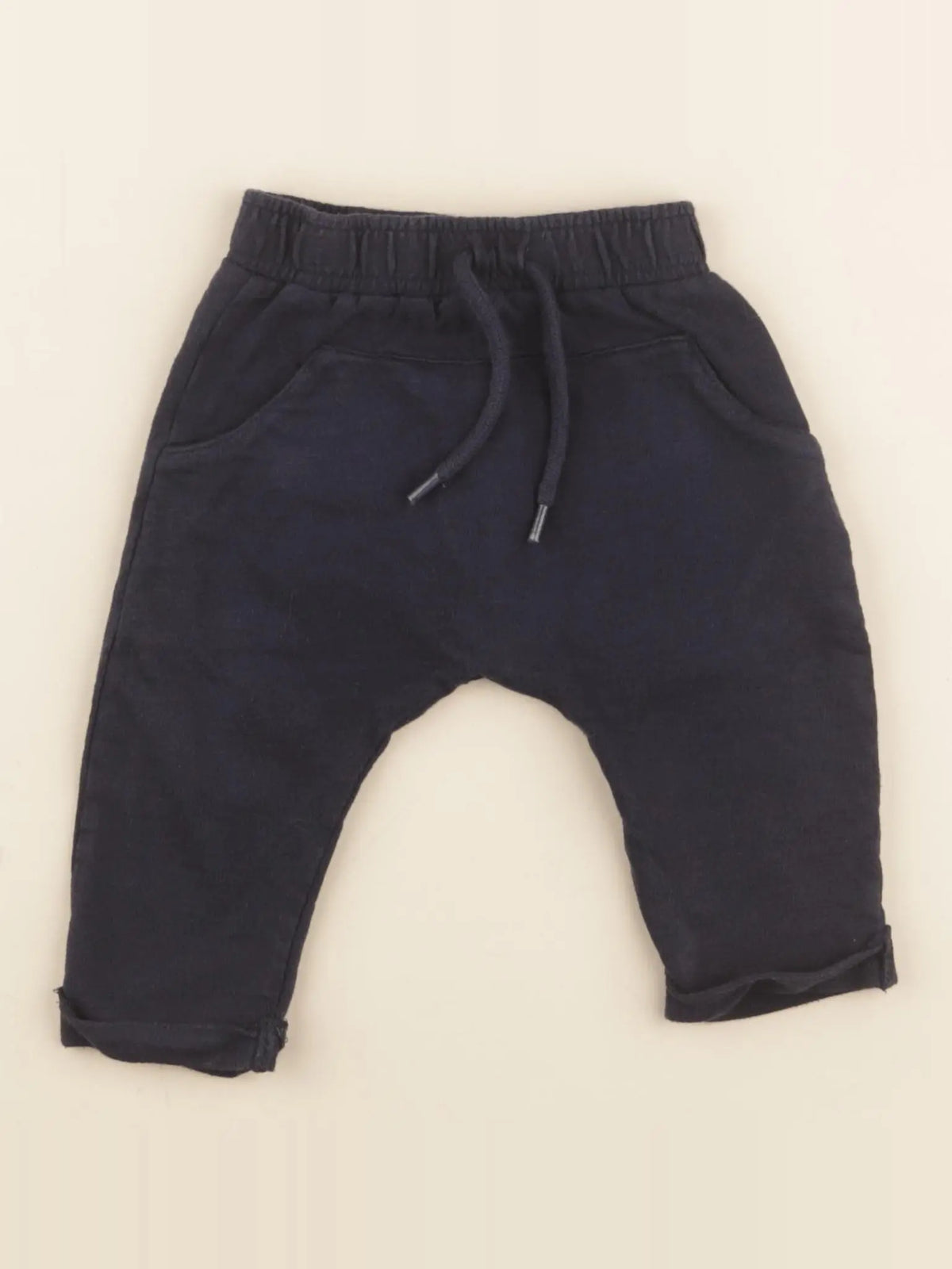 Vertbaudet - sarouel bleu - 9 mois
