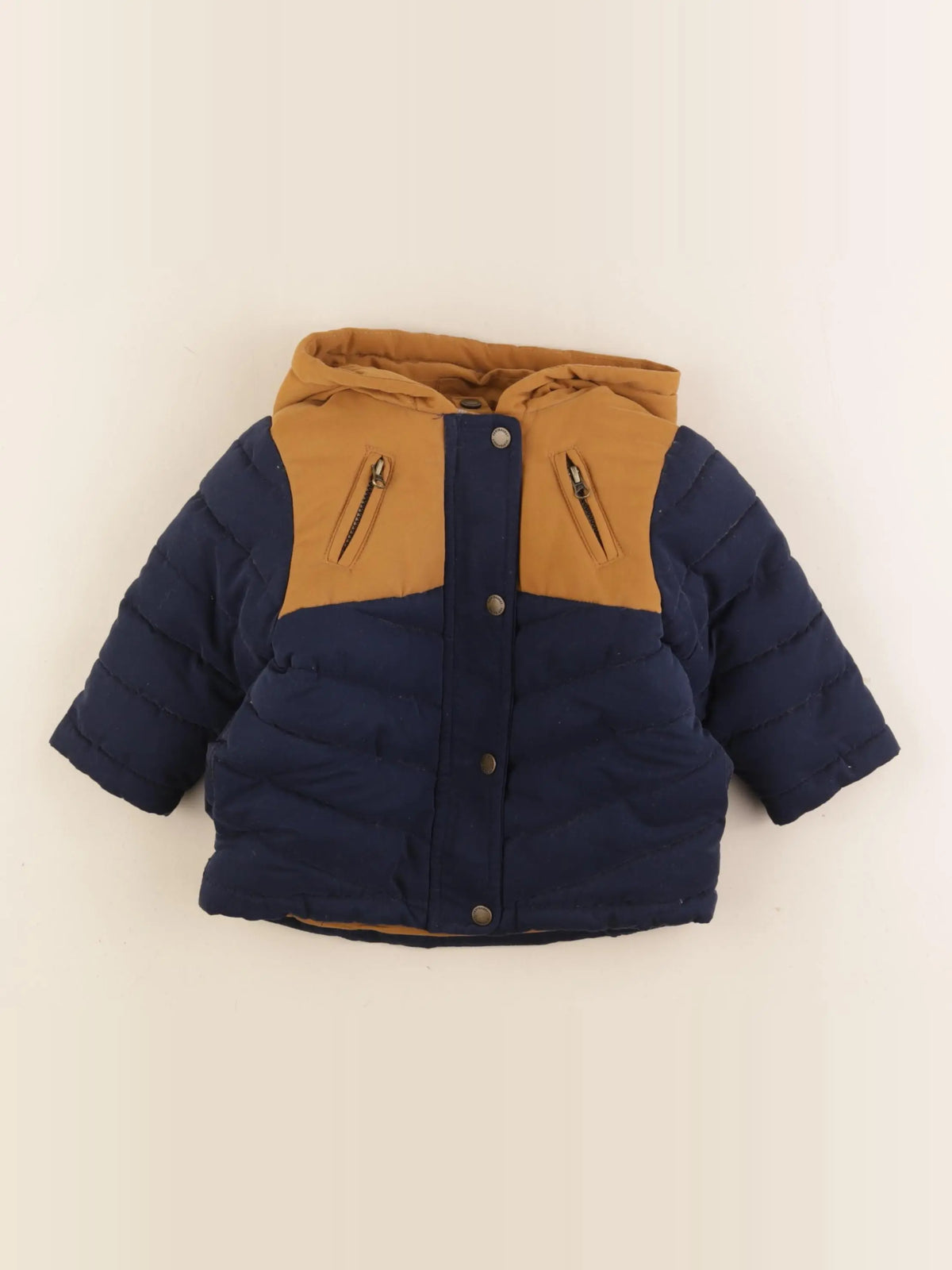 Vertbaudet - parka marron - 9 mois