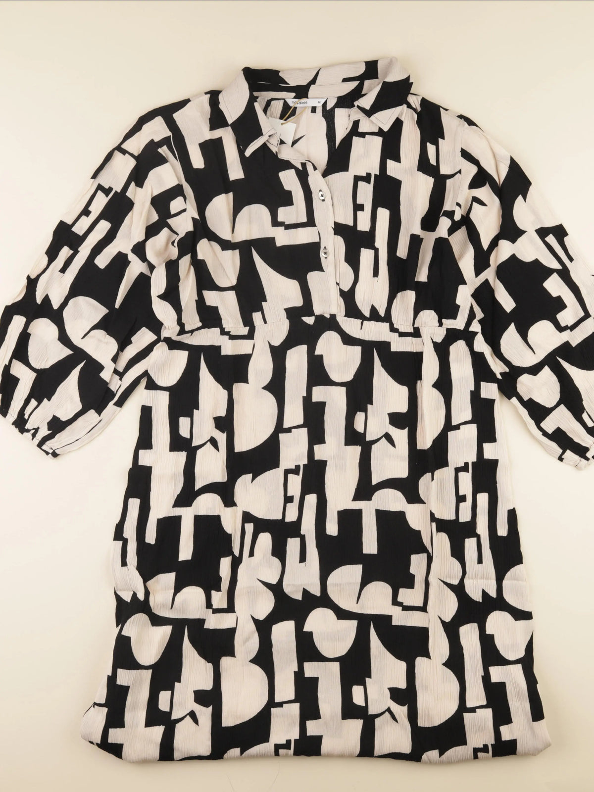 Noppies maternité - robe grossesse, allaitement blanc, noir - m