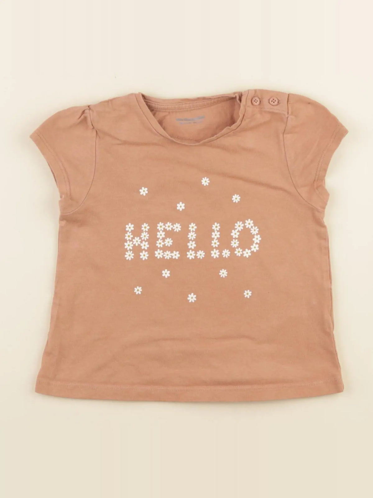 Vertbaudet - tee-shirt marron - 18 mois