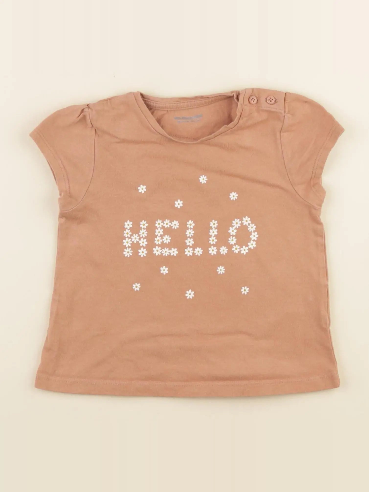 Vertbaudet - tee-shirt marron - 18 mois