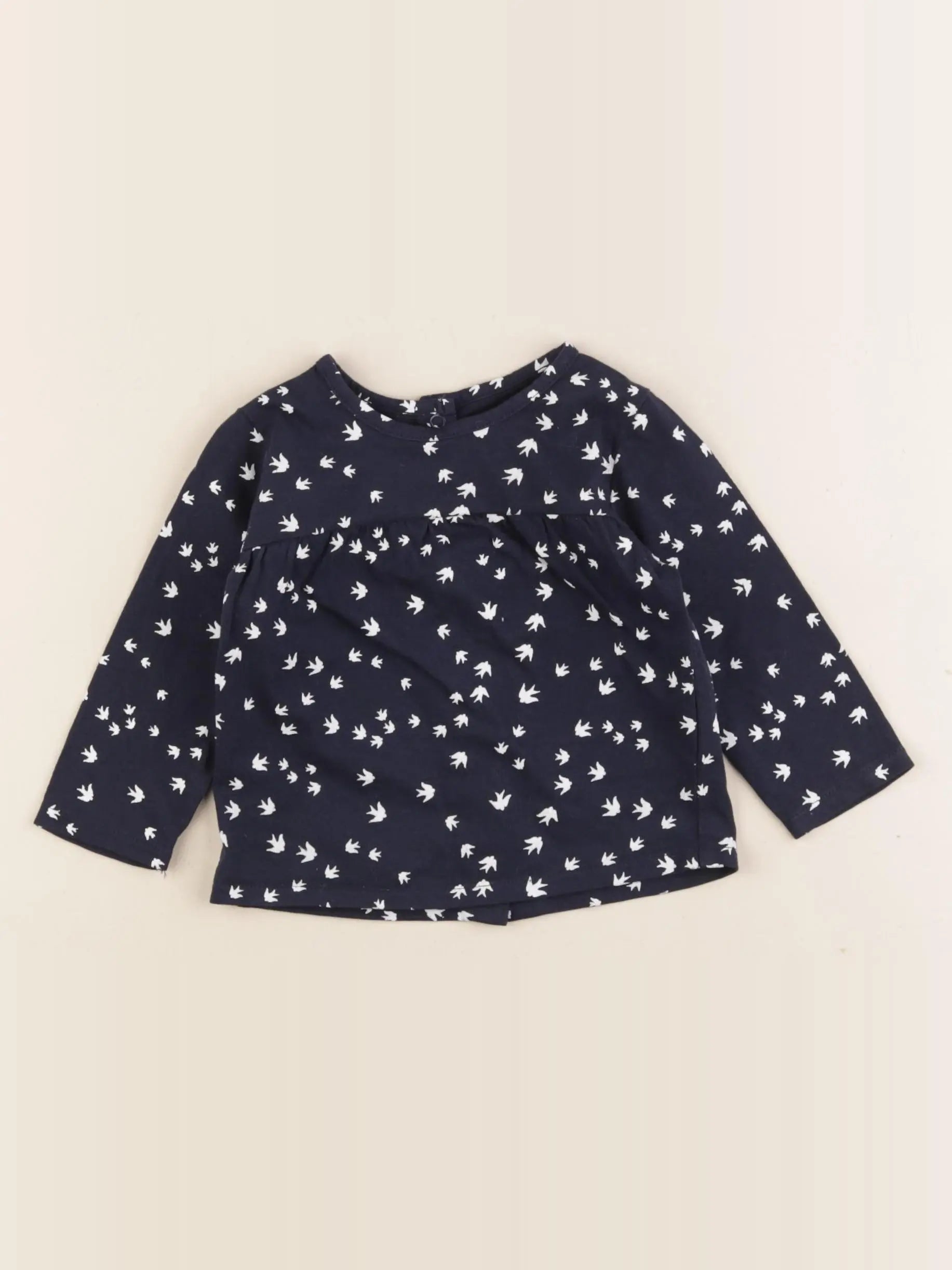 Vertbaudet - tee-shirt bleu - 9 mois