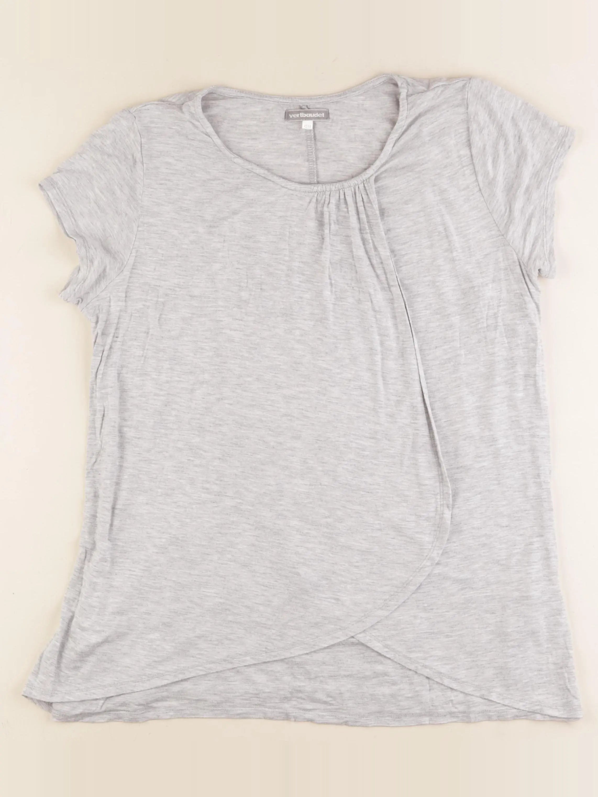 Vertbaudet - tee-shirt grossesse, allaitement gris - 42 à 44