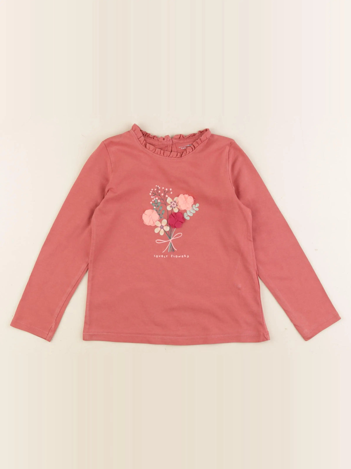 Vertbaudet - tee-shirt rose - 4 ans