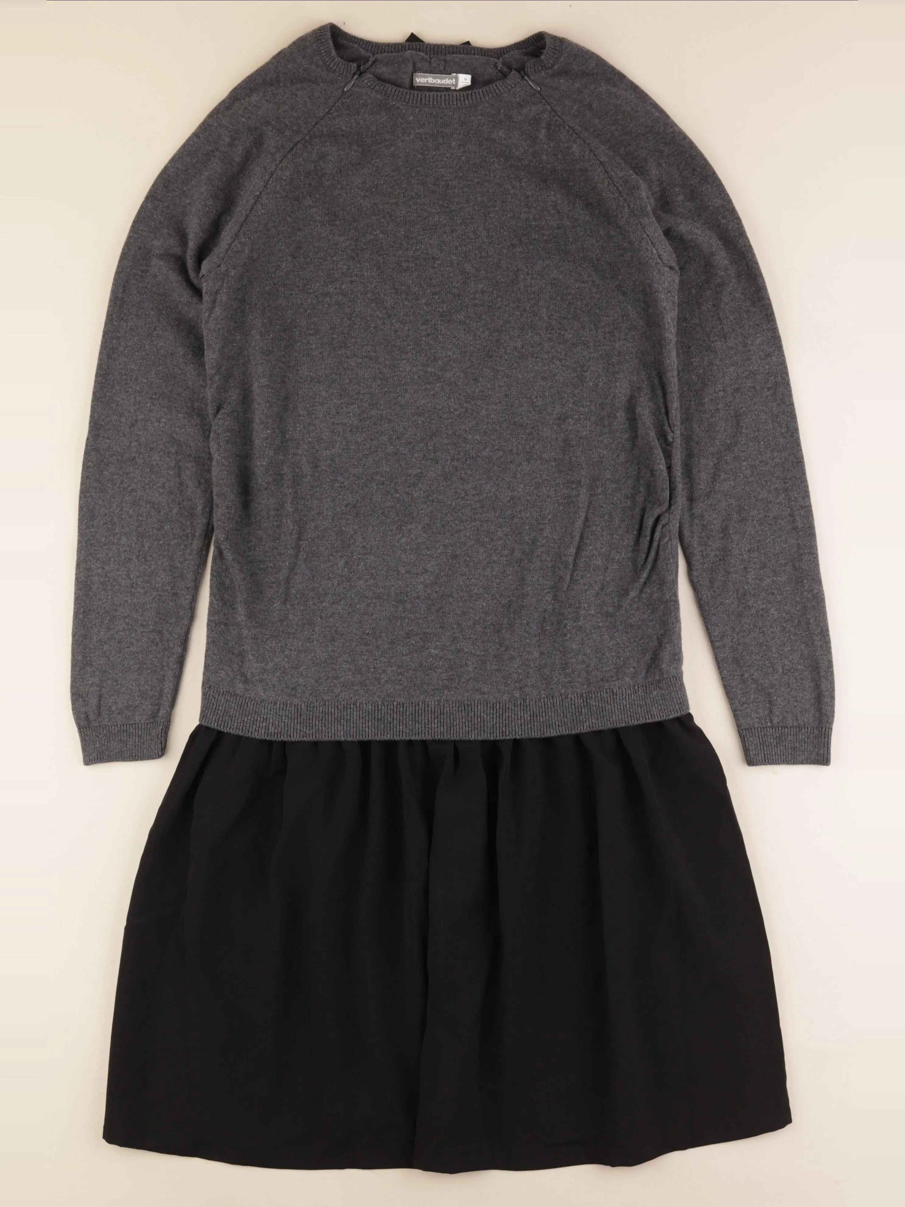 Vertbaudet - robe grossesse, allaitement gris, noir - 38 à 40