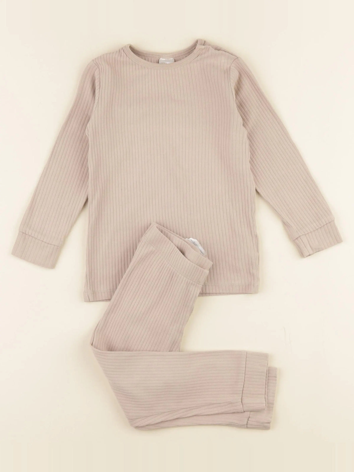 H&M - pyjama coton beige - 2/3 ans