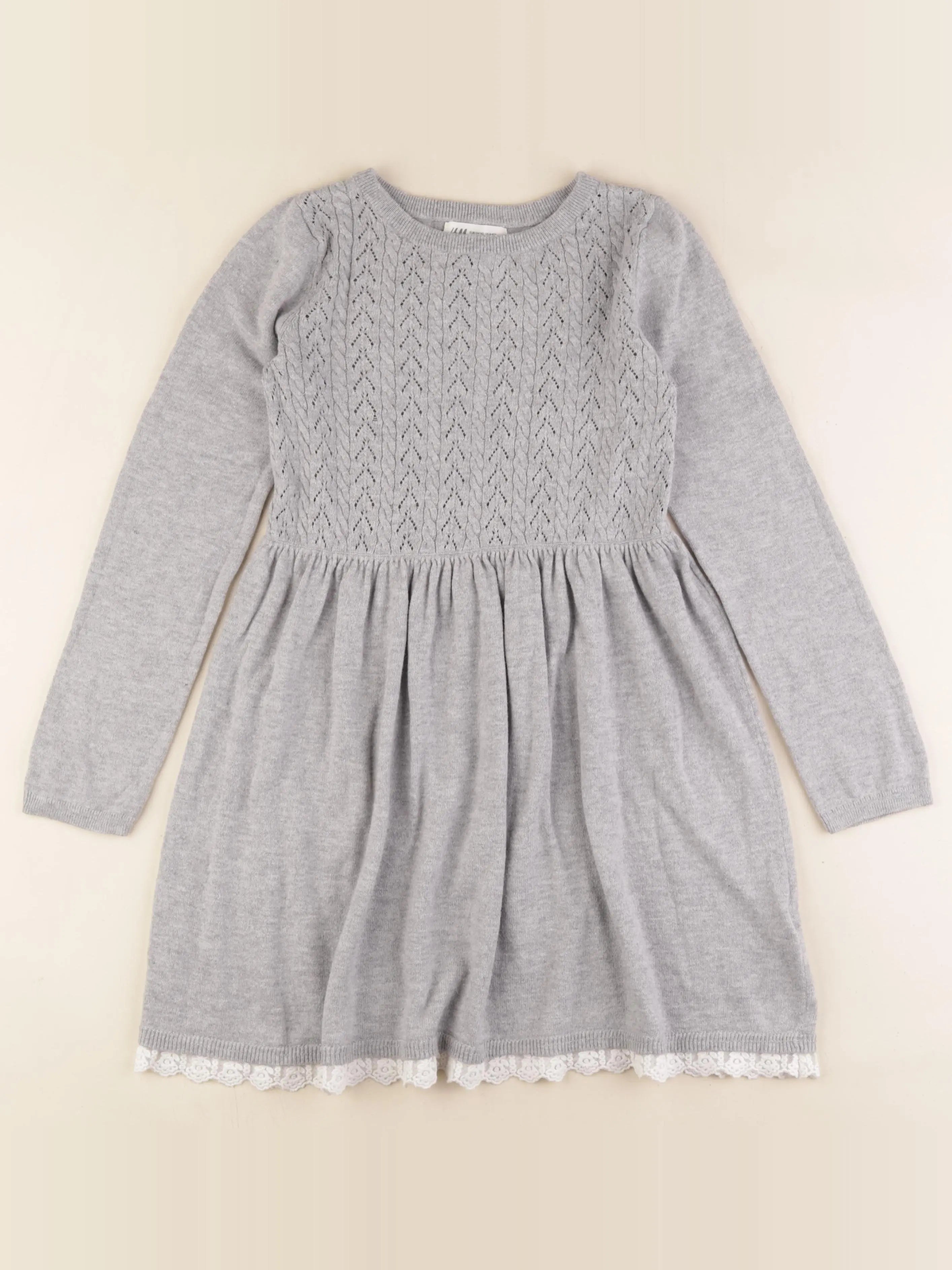 H&M - robe gris - 8/10 ans