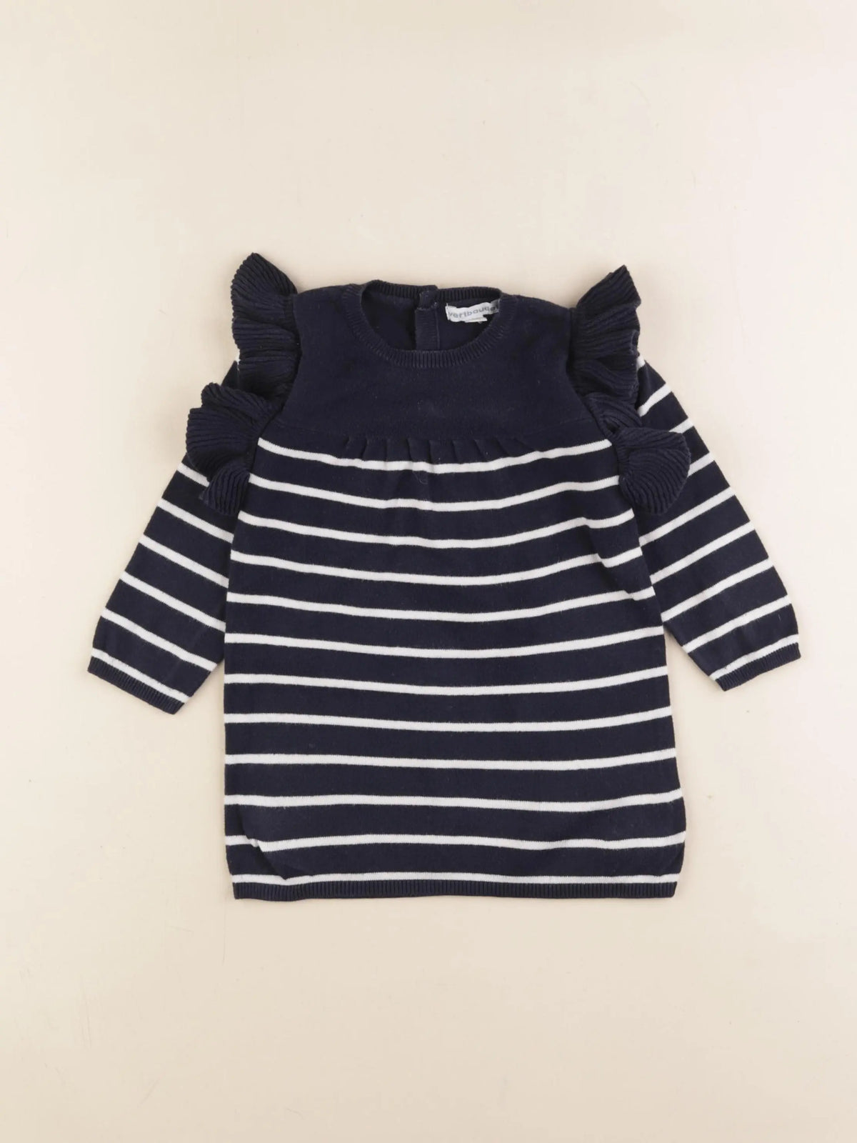 Vertbaudet - robe bleu, blanc - 18 mois