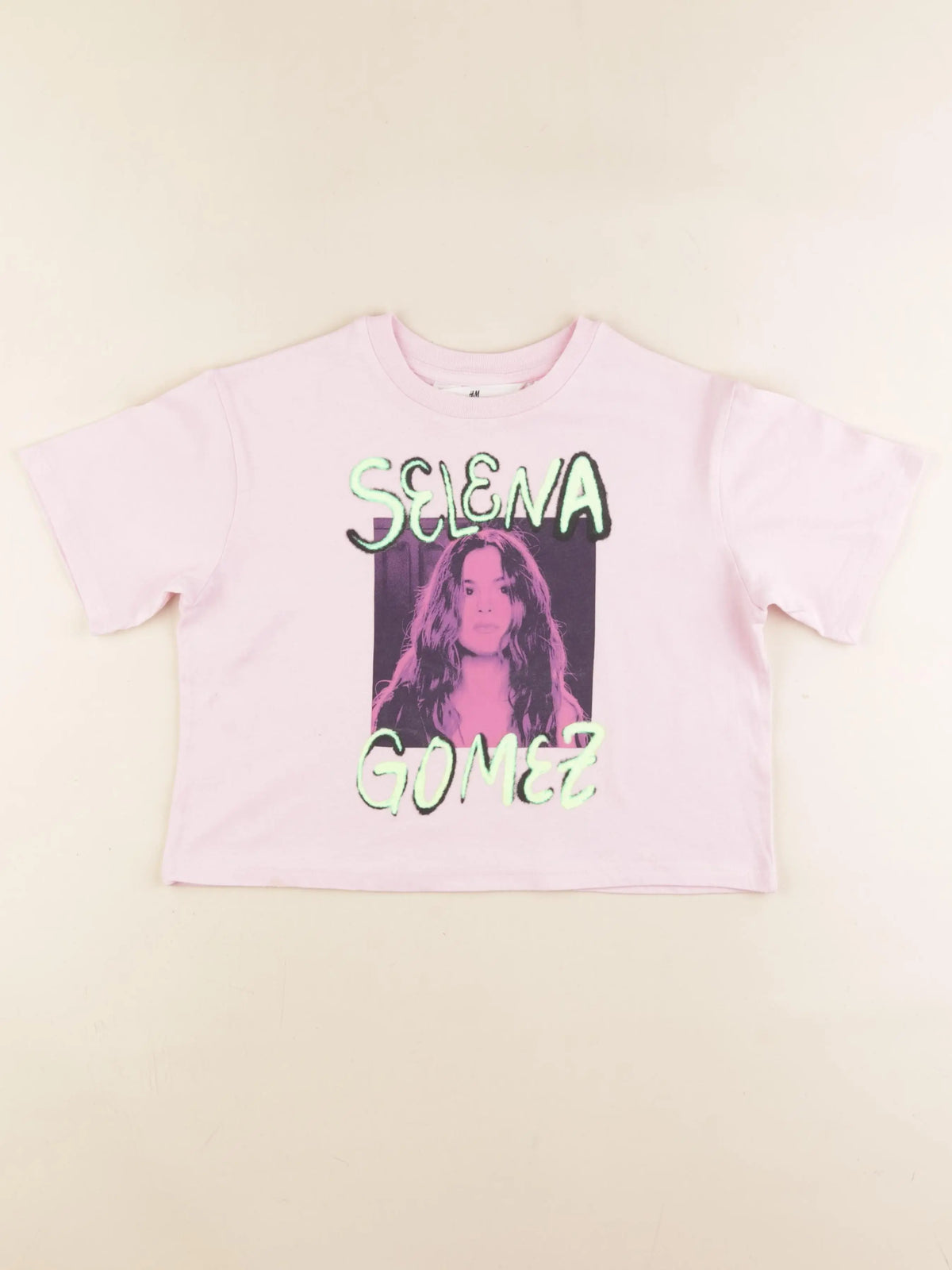 H&M - tee-shirt court rose - 8/10 ans
