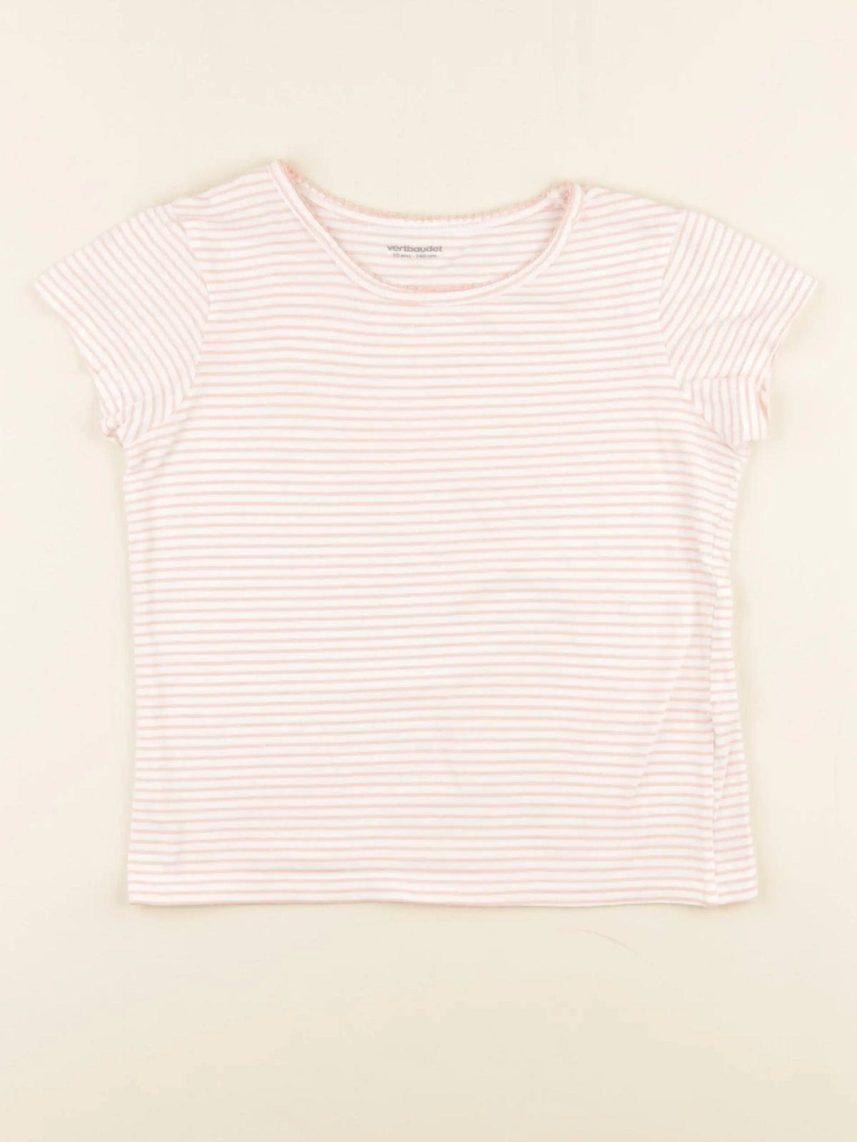 Vertbaudet - maillot de corps rose, blanc - 10 ans