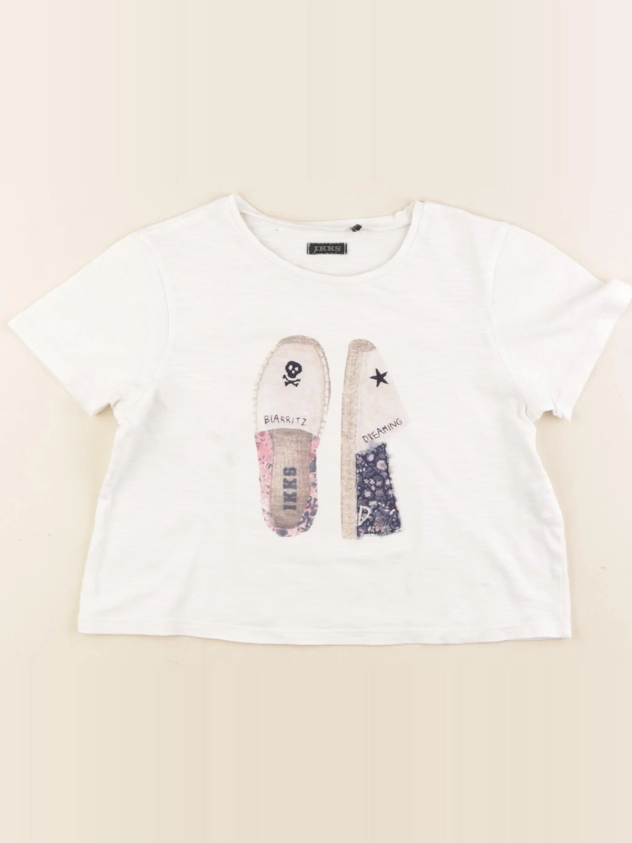 IKKS - tee-shirt blanc - 6 ans