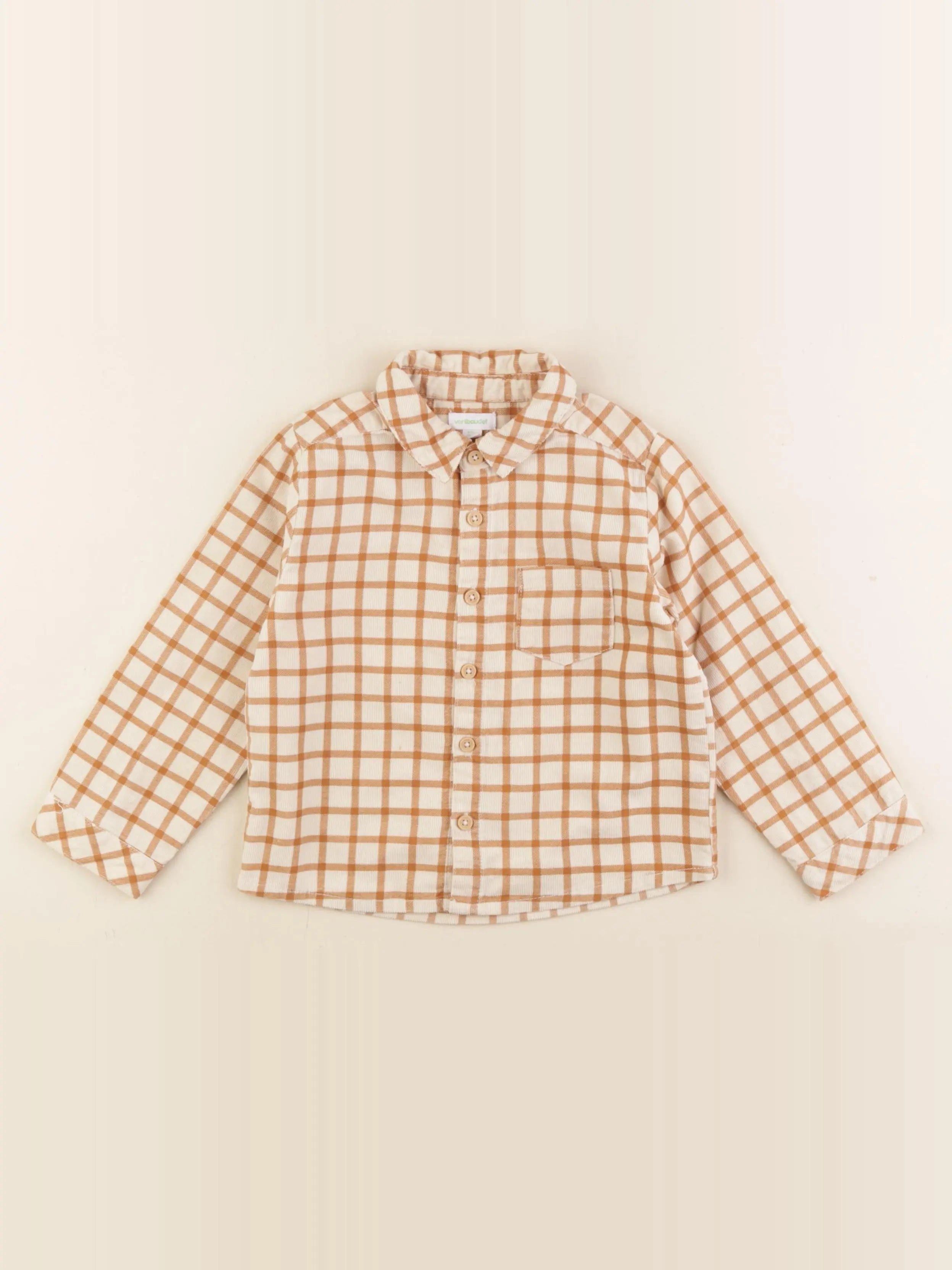 Vertbaudet - chemise marron - 36 mois