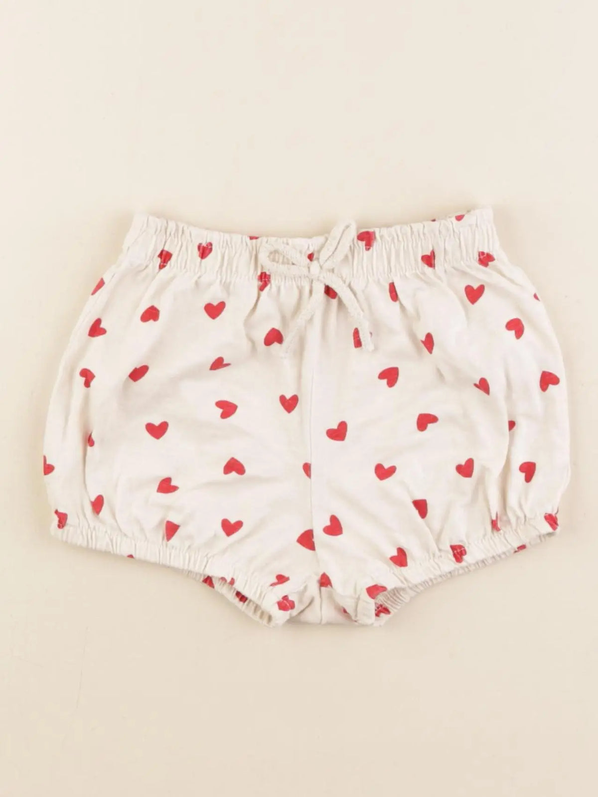 Vertbaudet - bloomer beige, rouge - 24 mois