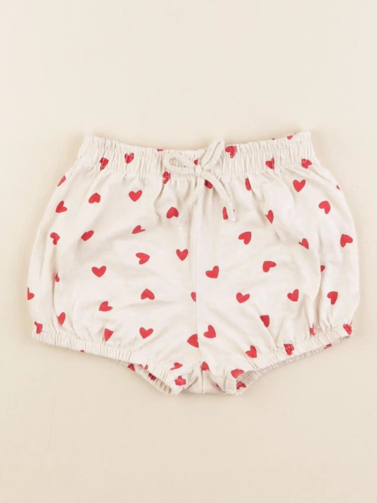 Vertbaudet - bloomer beige, rouge - 24 mois