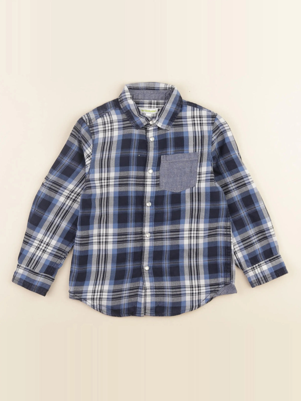 Vertbaudet - chemise bleu - 6 ans