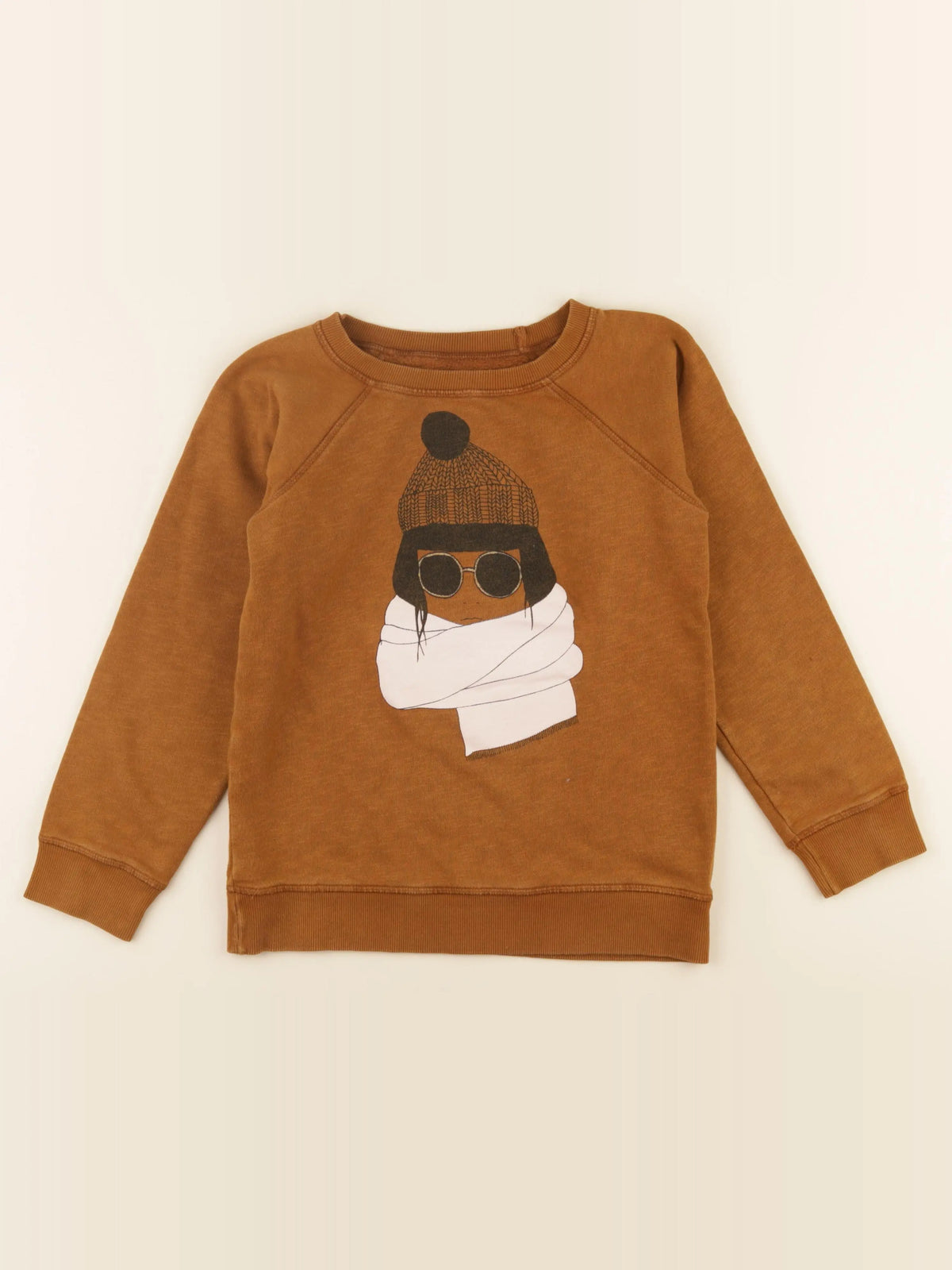Bonton - sweat marron, or - 12 ans