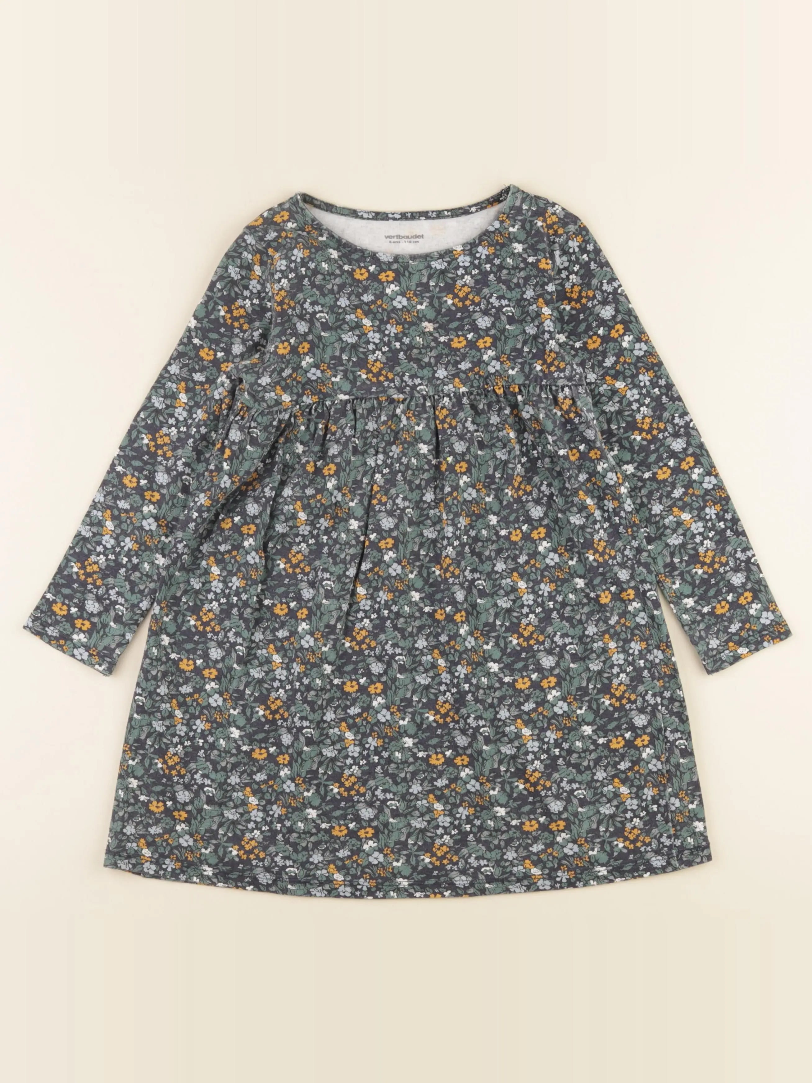 Vertbaudet - robe multicolore - 6 ans