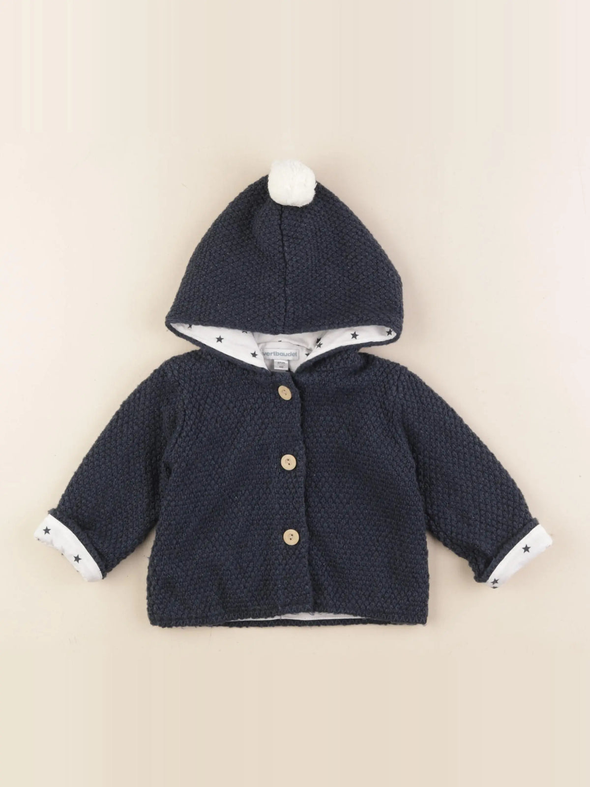 Vertbaudet - veste bleu - 6 mois