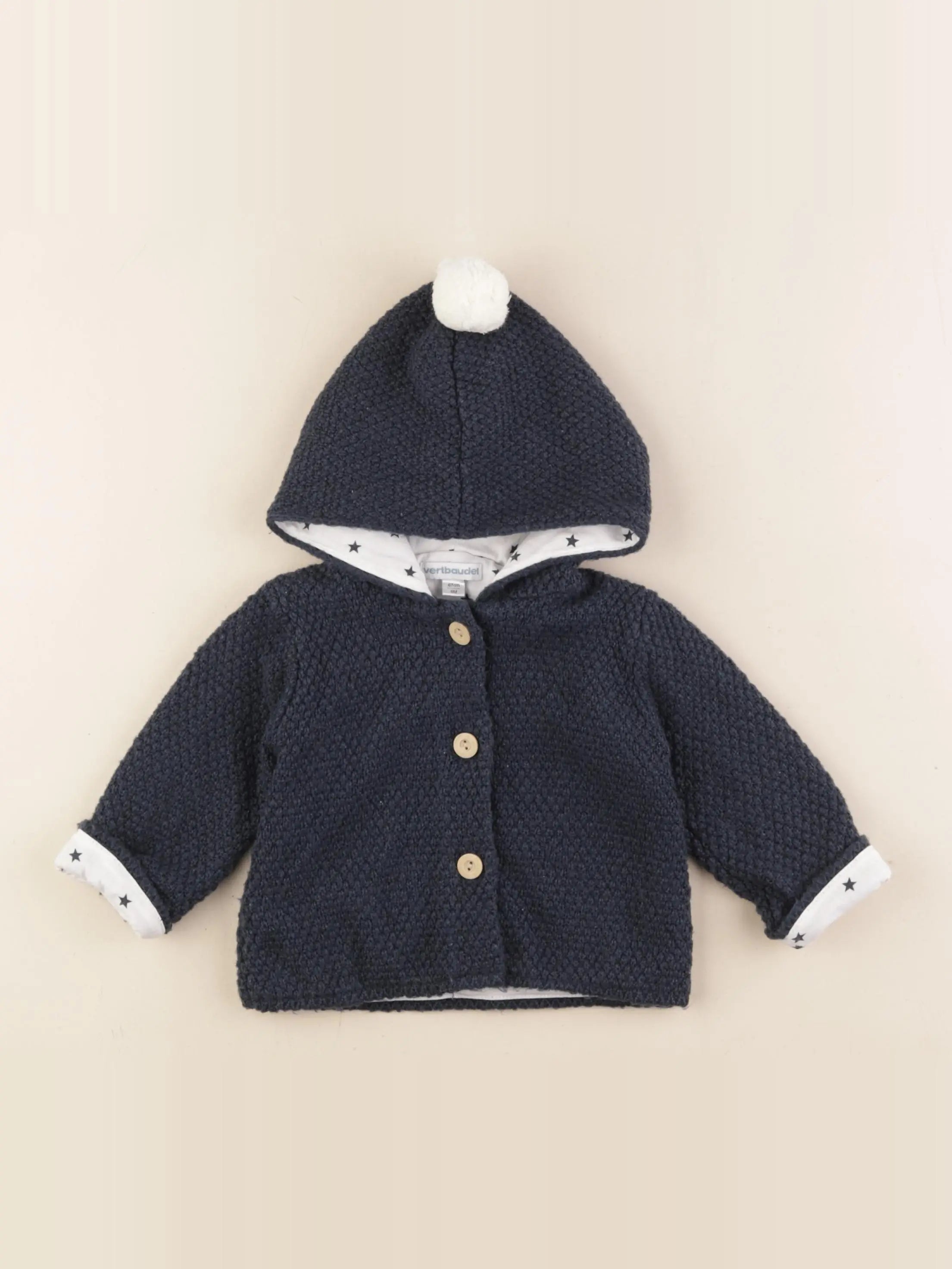 Vertbaudet - veste bleu - 6 mois