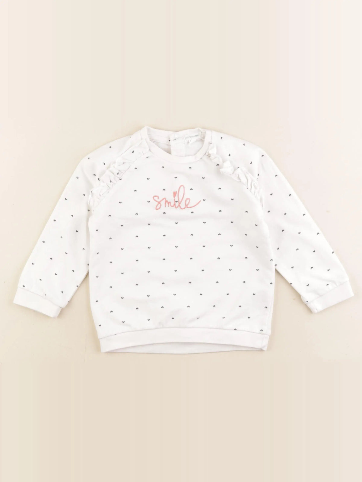 Vertbaudet - sweat blanc - 24 mois