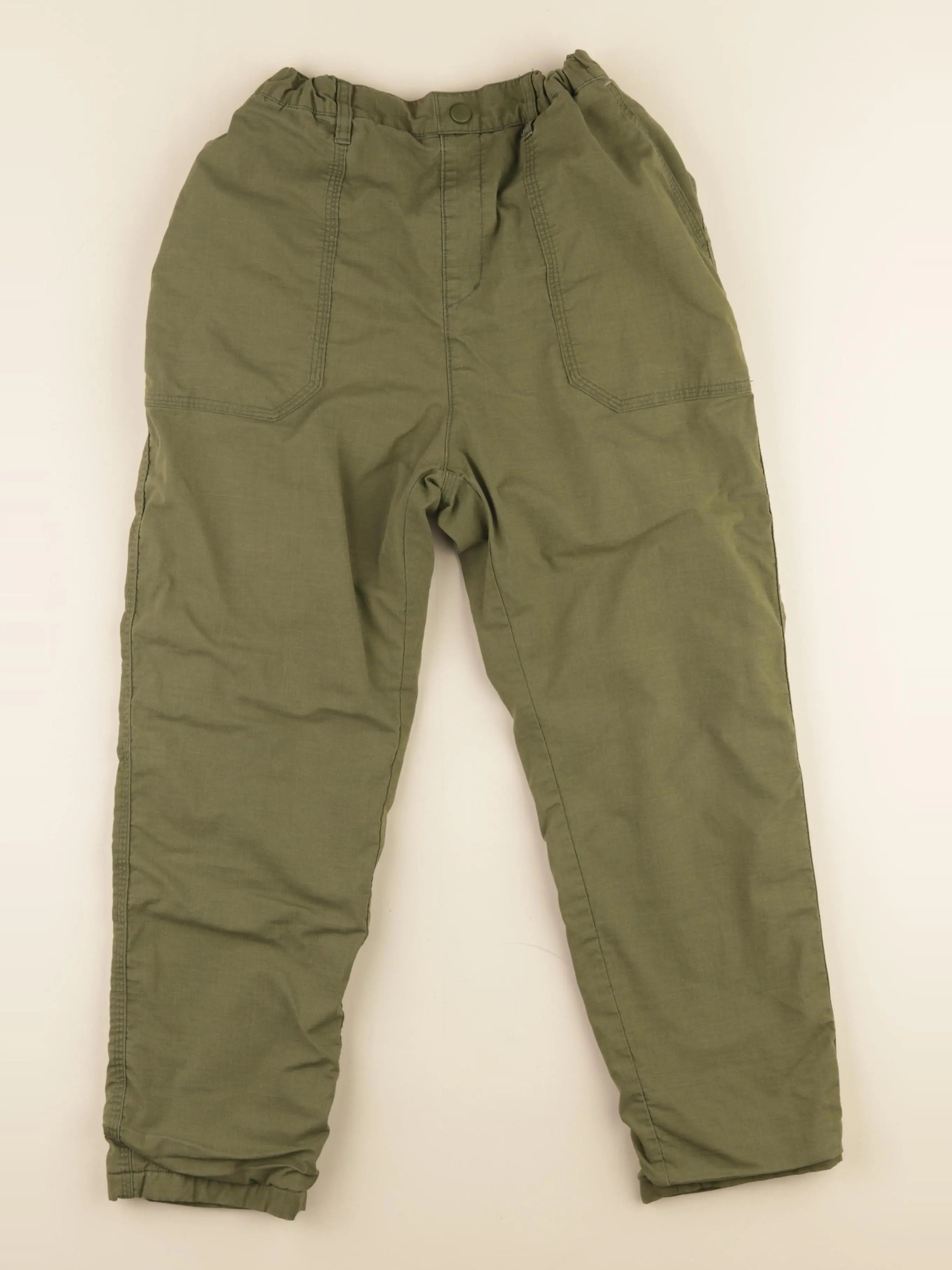 Uniqlo - pantalon doublé vert - 11/12 ans