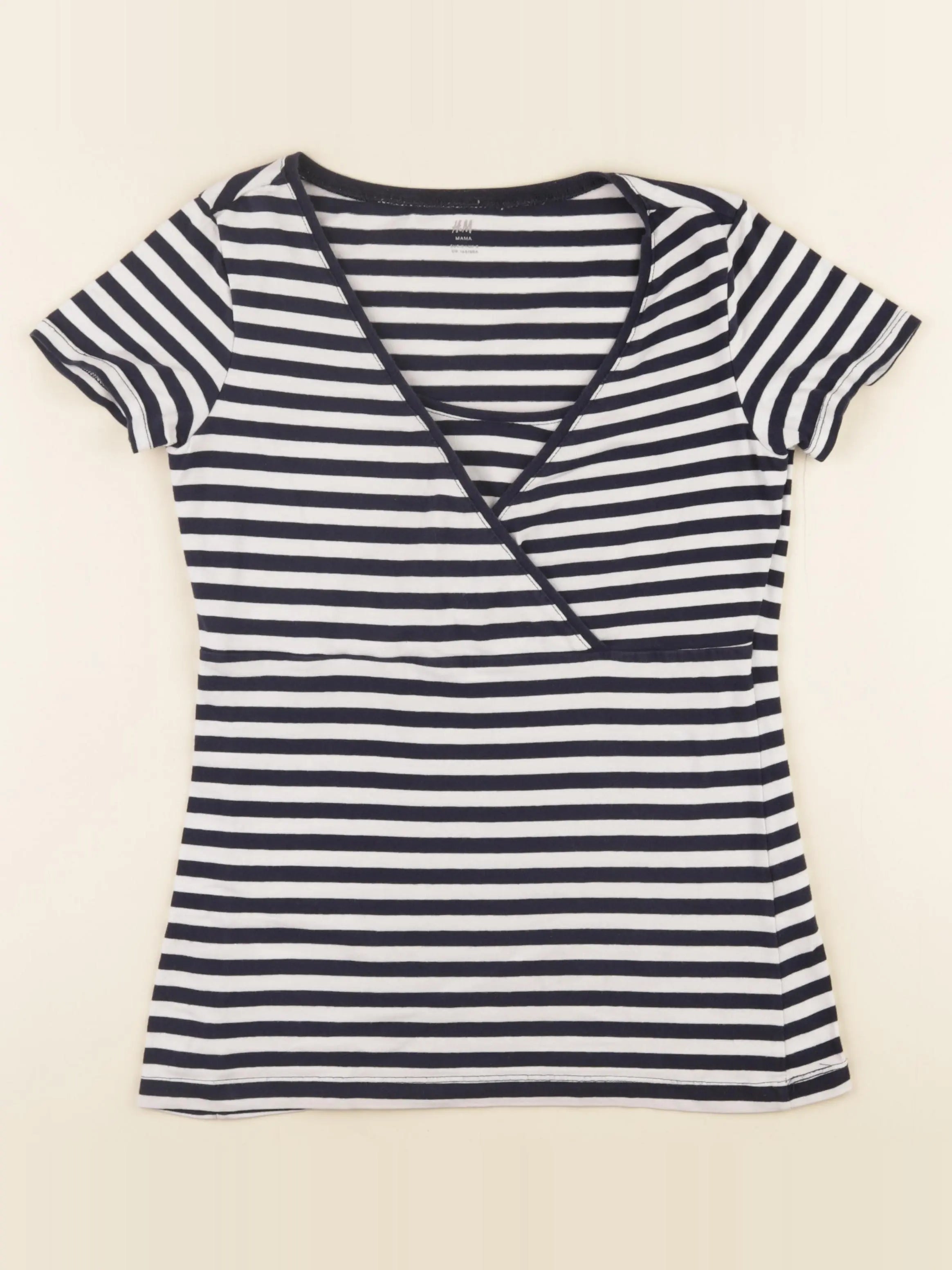 H&M - tee-shirt grossesse bleu - s