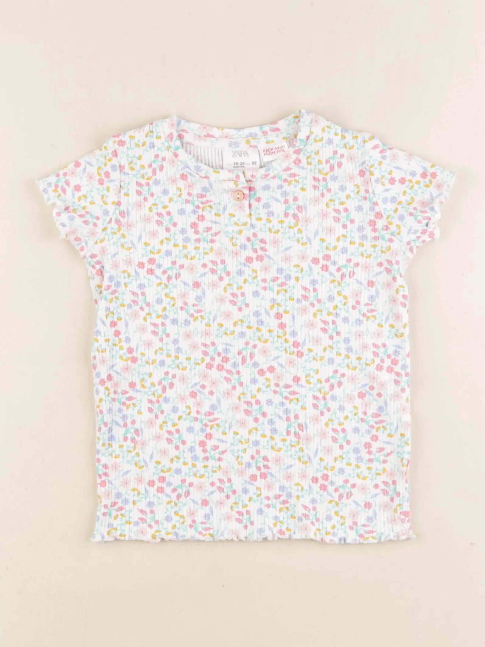 Zara - tee-shirt multicolore - 18/24 mois