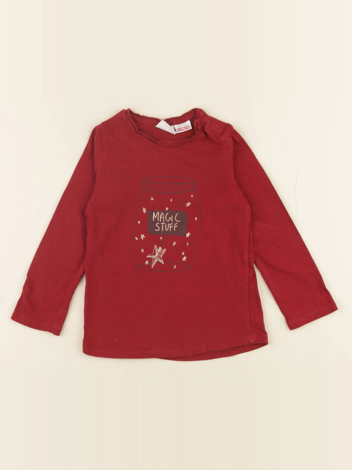 Zara - tee-shirt rouge, or - 18/24 mois