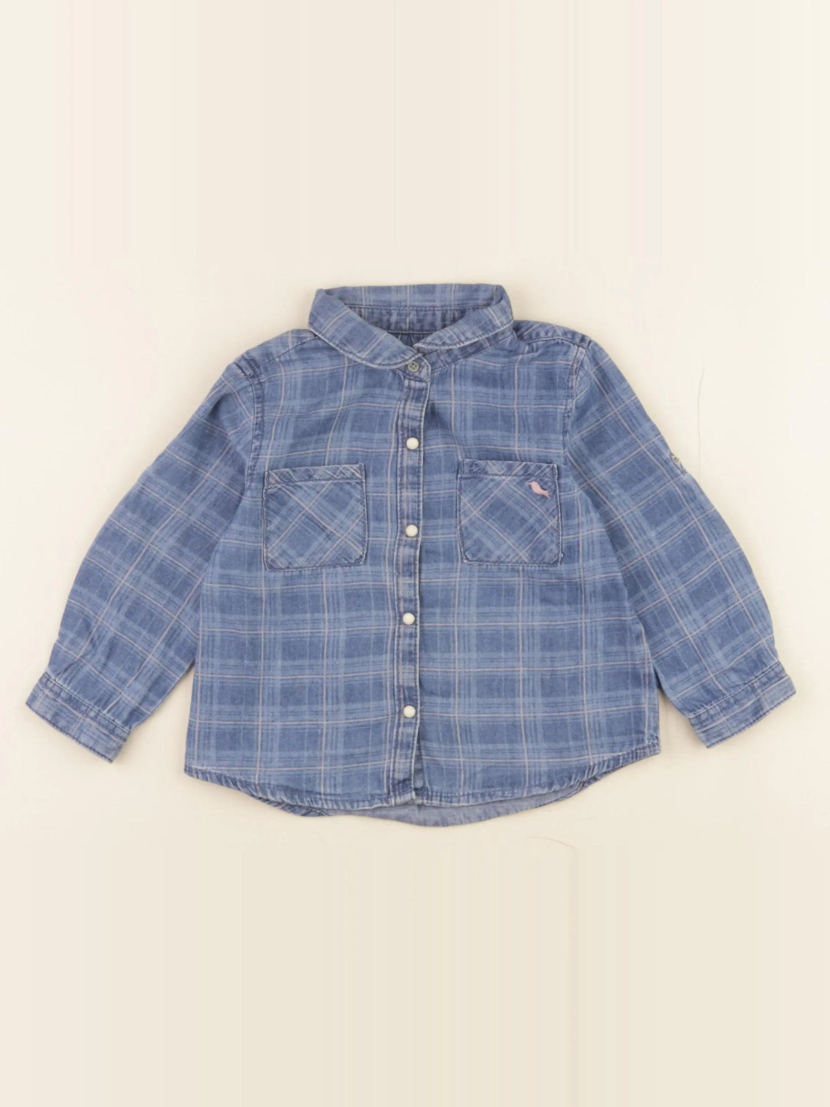 Zara - blouse bleu, rose - 18/24 mois