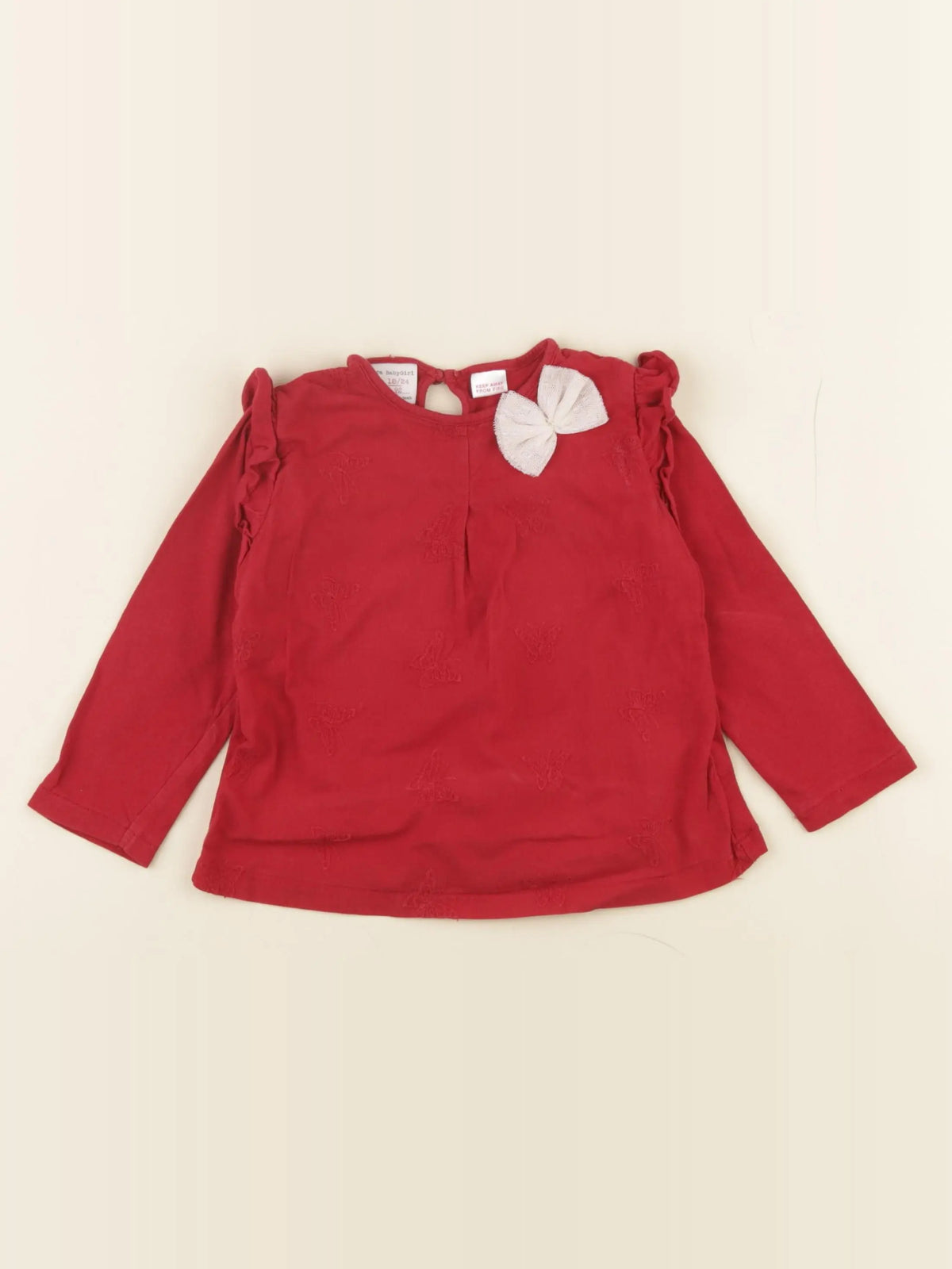 Zara - tee-shirt rouge - 18/24 mois