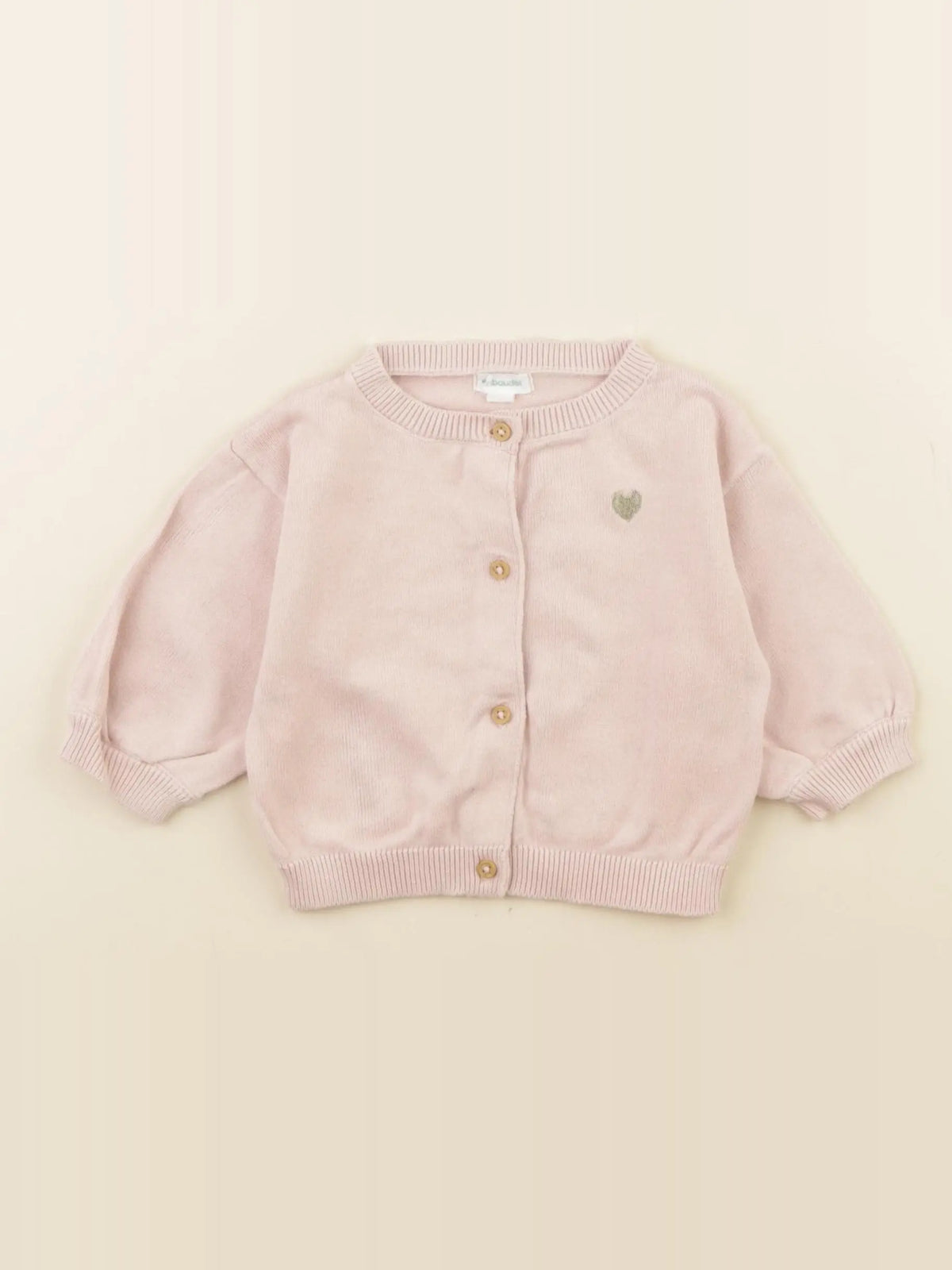 Vertbaudet - gilet rose - 6 mois