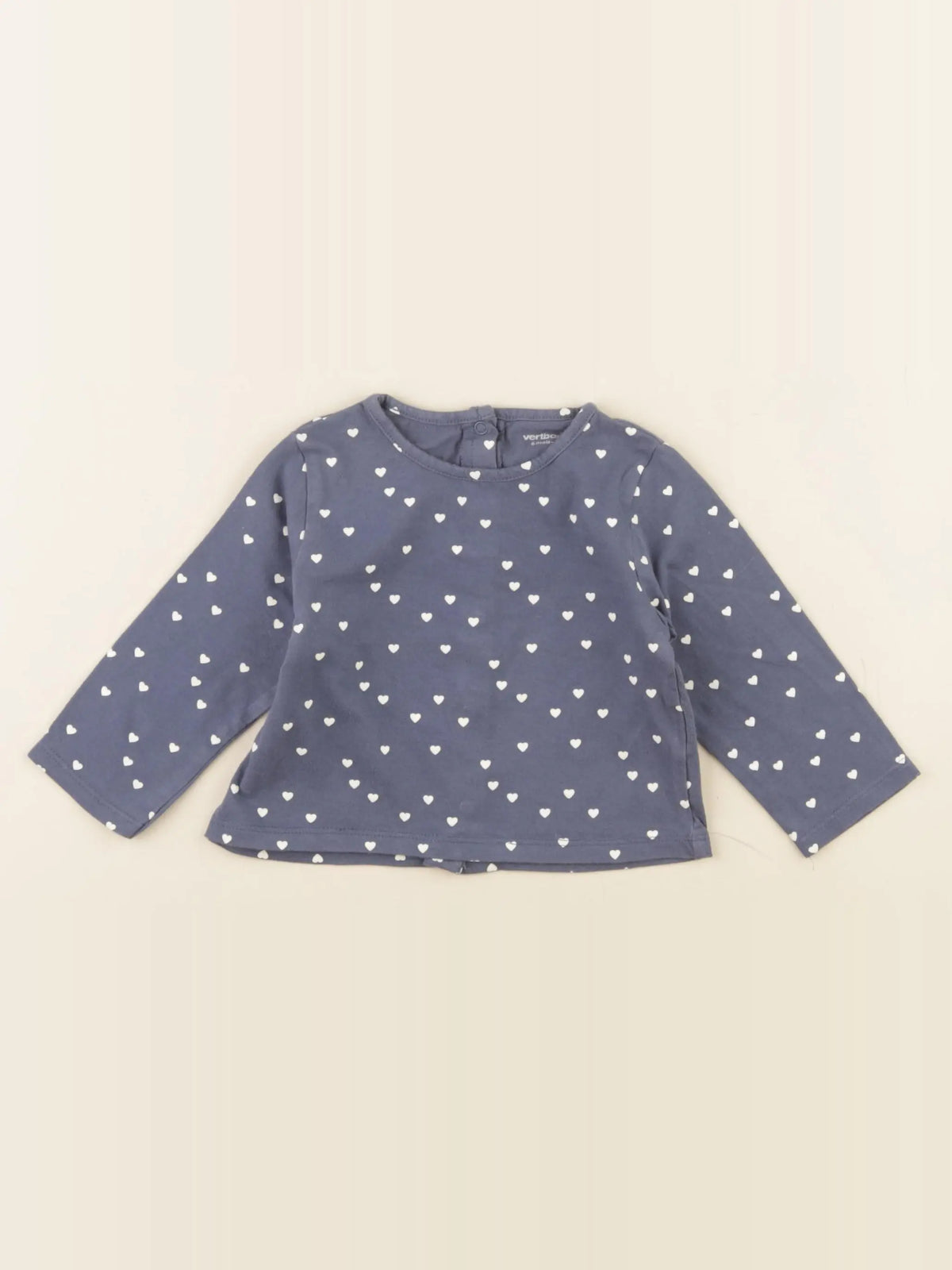 Vertbaudet - tee-shirt bleu - 6 mois