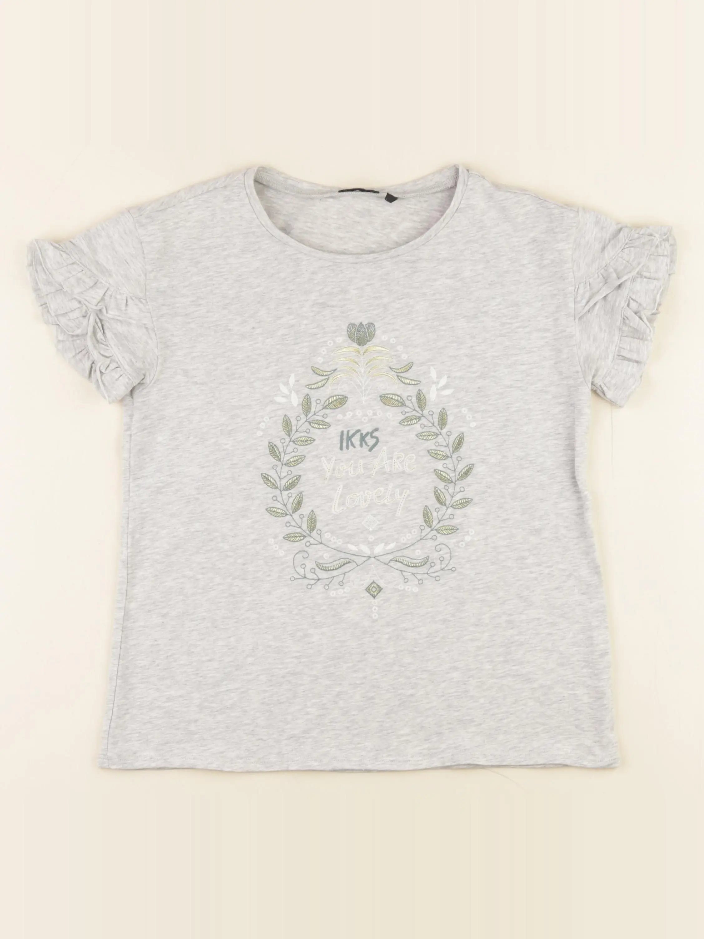 IKKS - tee-shirt gris - 10 ans