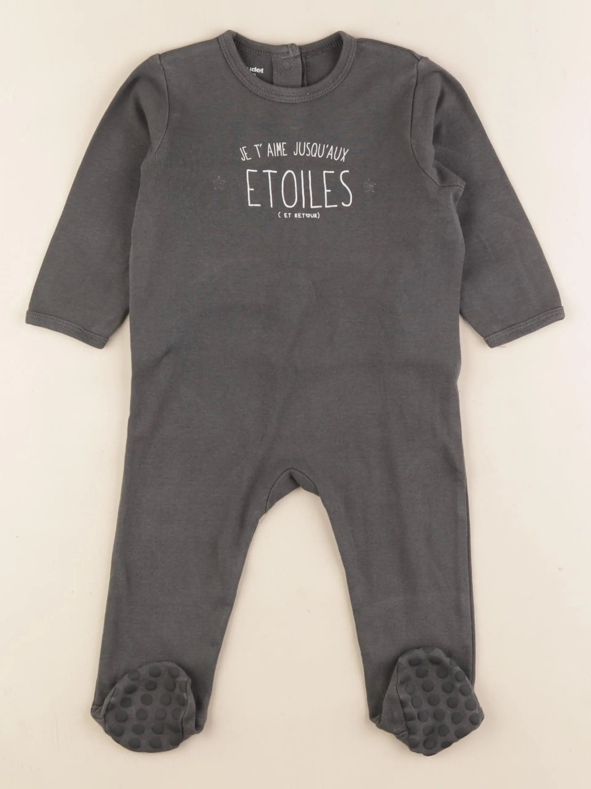 Vertbaudet - pyjama coton gris - 12 mois