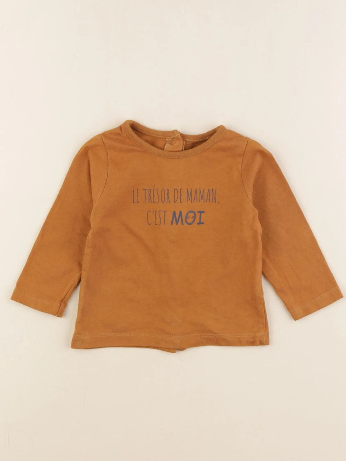 Vertbaudet - tee-shirt marron - 6 mois