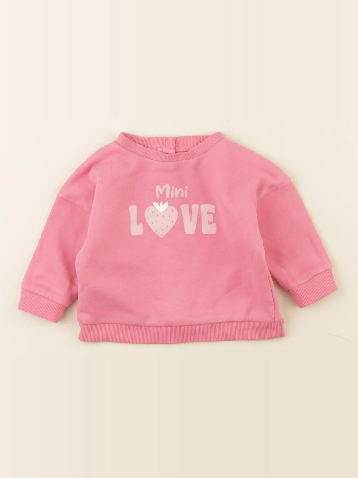 Vertbaudet - sweat rose - 6 mois