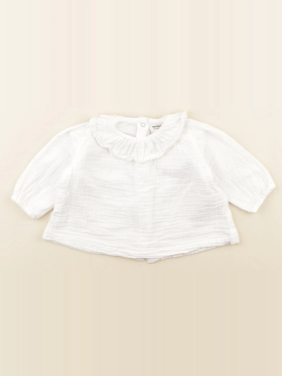 Vertbaudet - blouse blanc - 6 mois