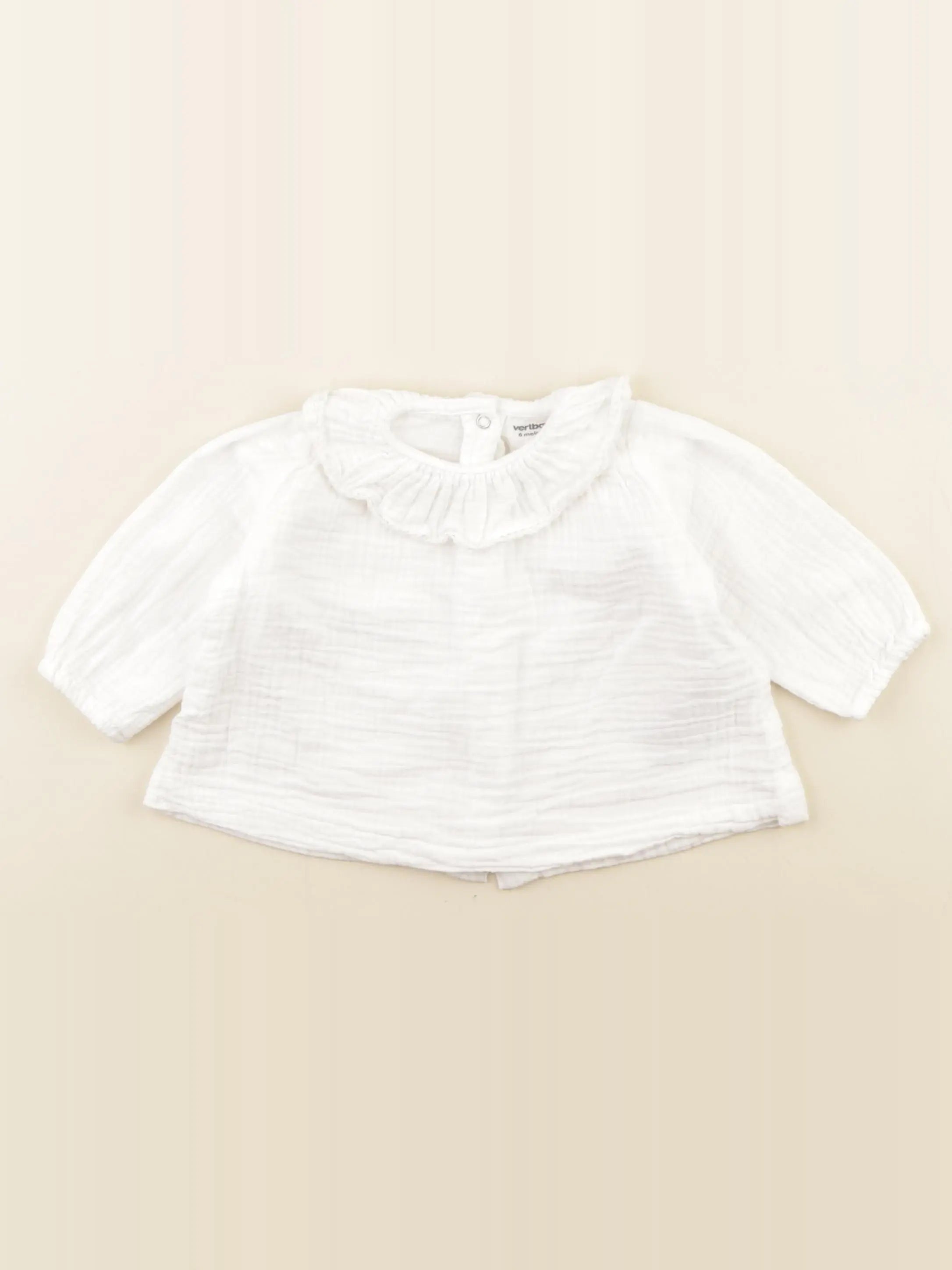 Vertbaudet - blouse blanc - 6 mois
