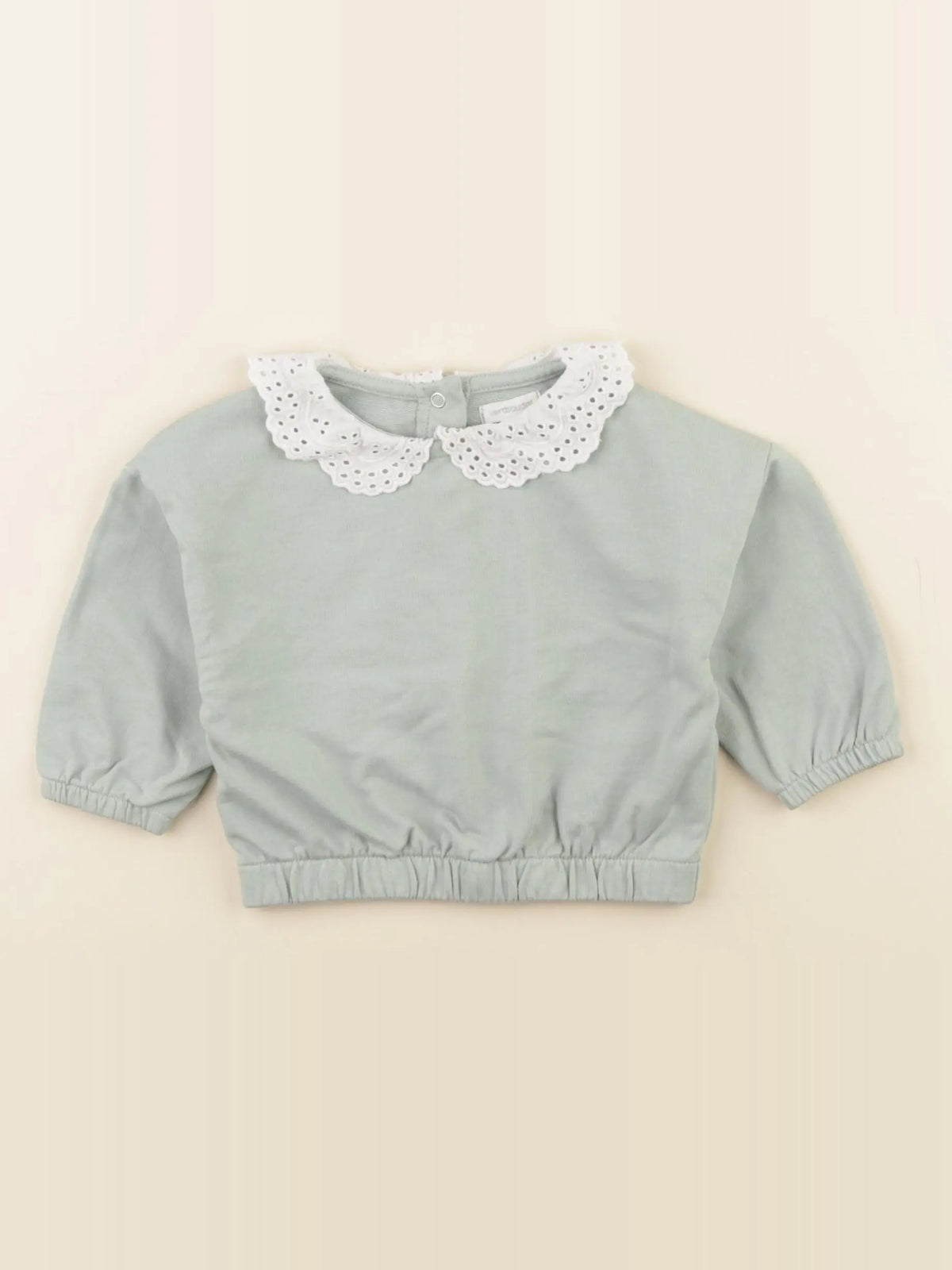Vertbaudet - sweat vert - 6 mois