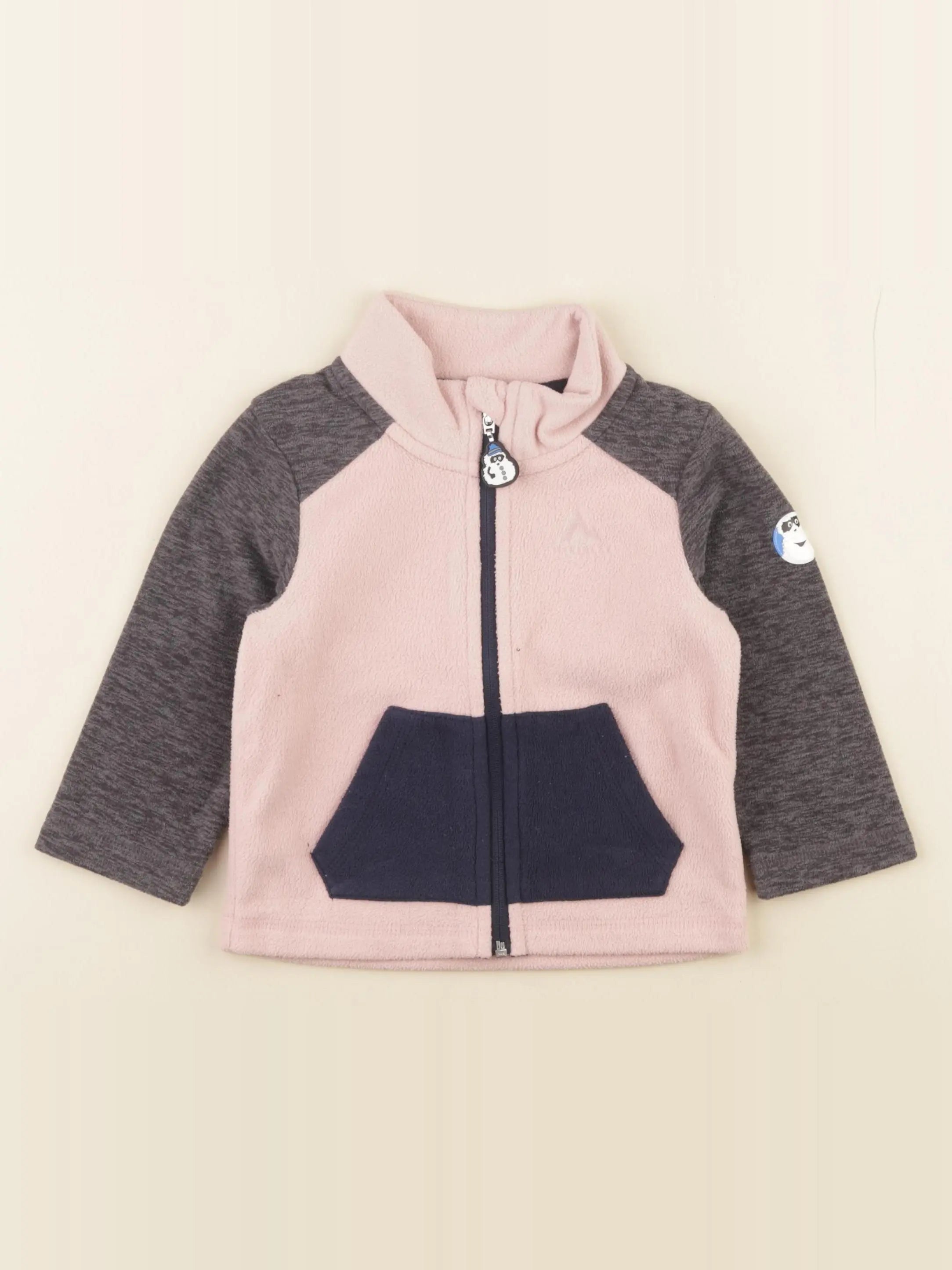 Intersport  - polaire rose, gris - 1 an