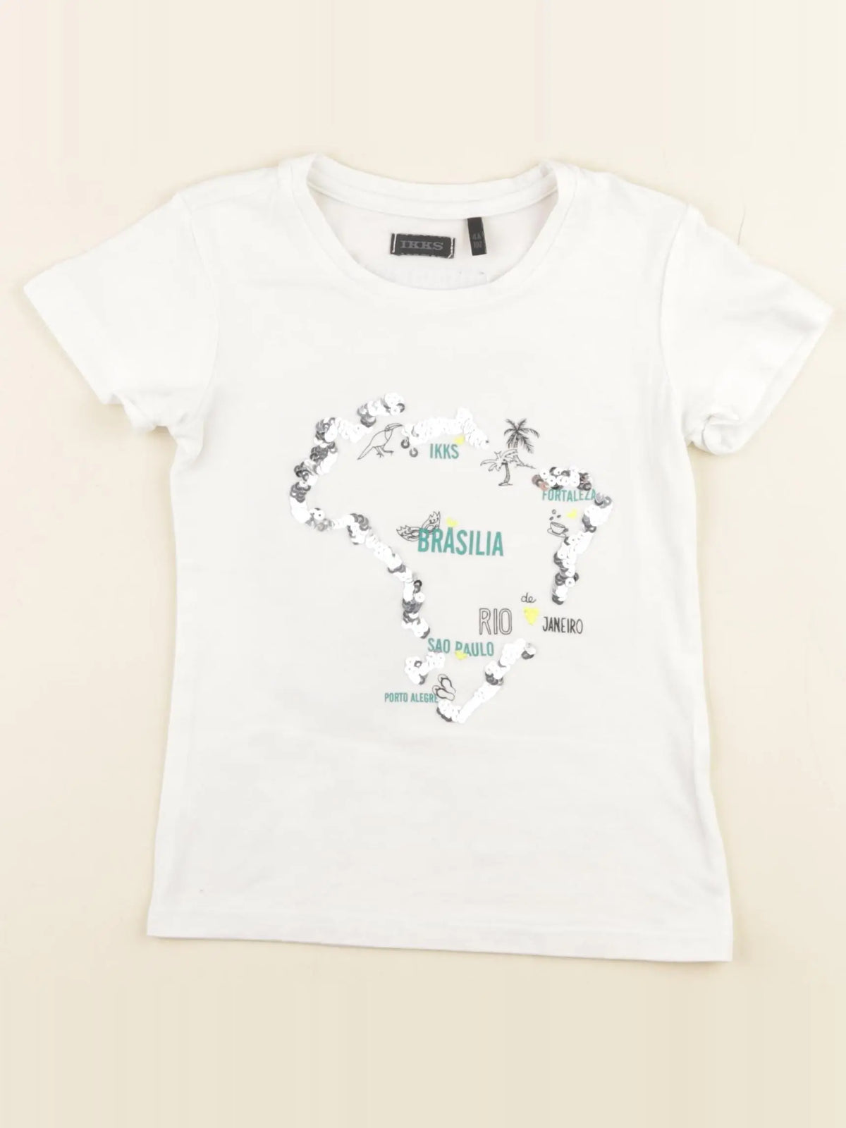 IKKS - tee-shirt blanc - 4 ans