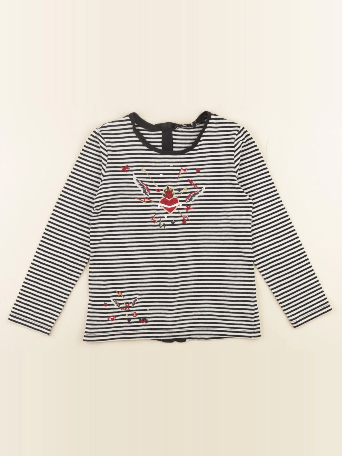 IKKS - tee-shirt noir, blanc - 6 ans