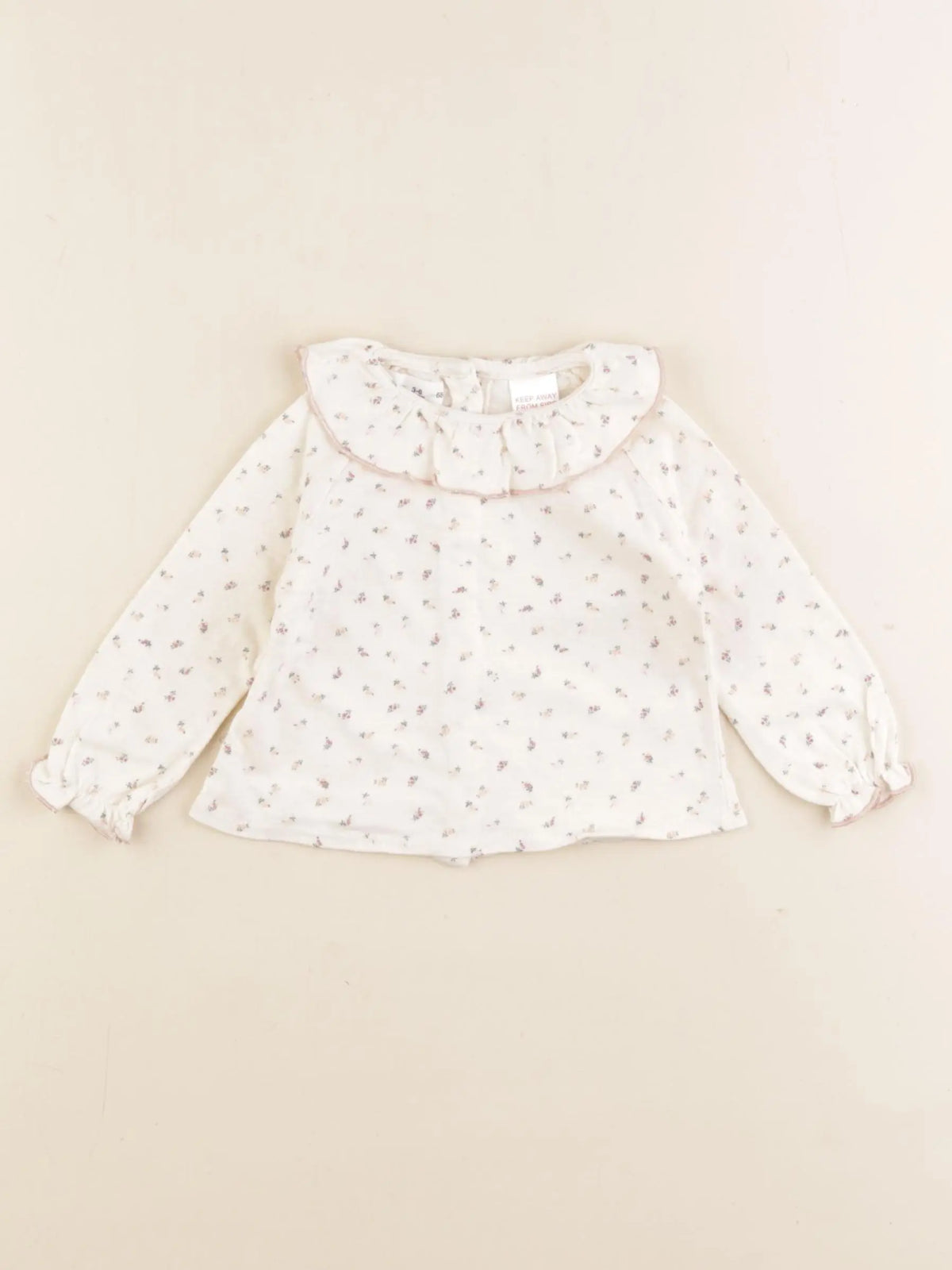 Zara - tee-shirt beige - 3/6 mois