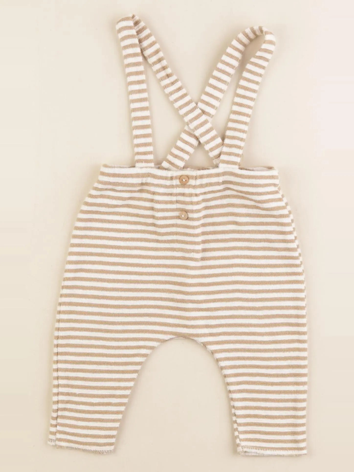 Zara - pantalon beige, blanc - 3/6 mois