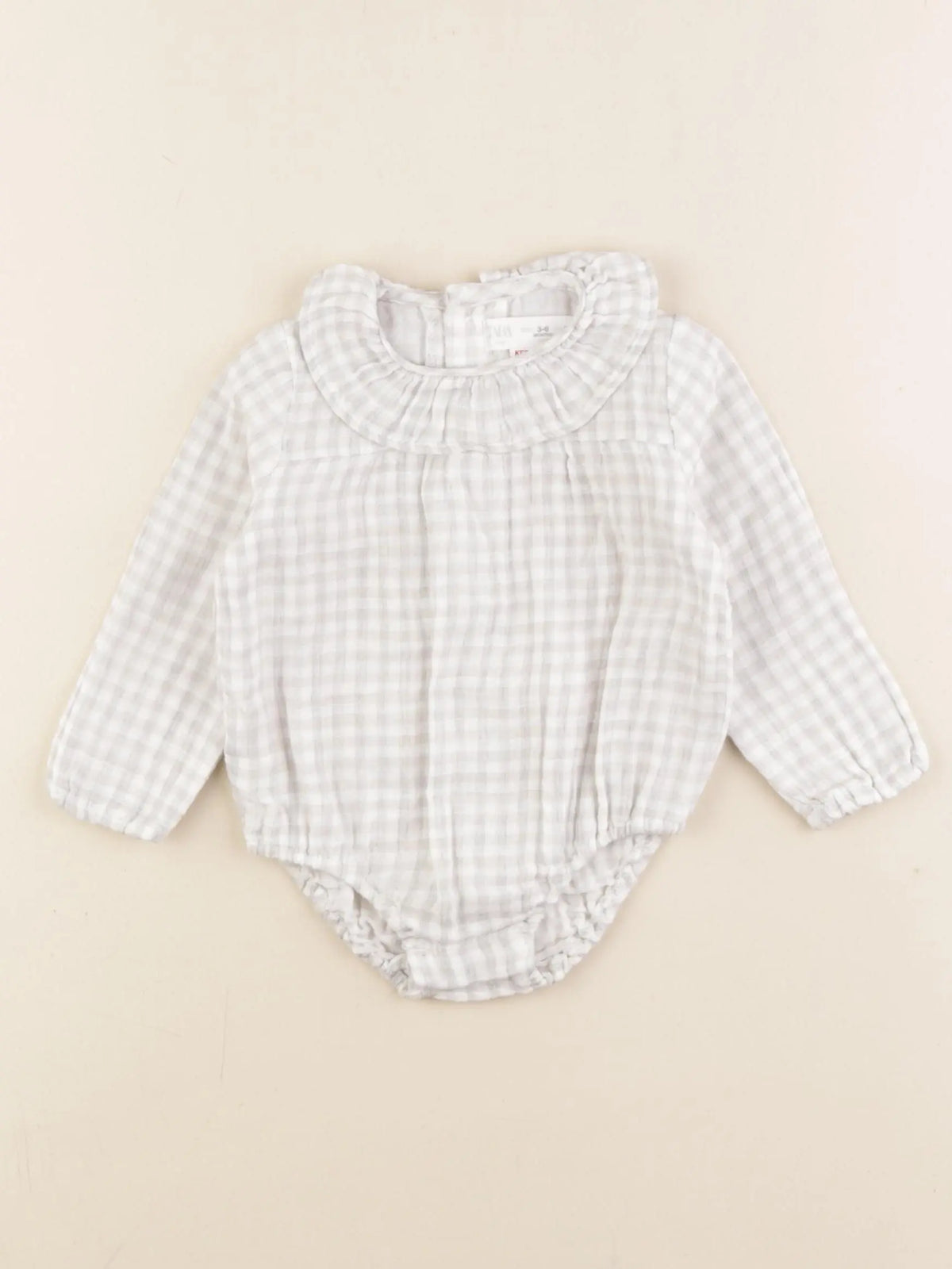 Zara - combinaison blanc, gris - 3/6 mois