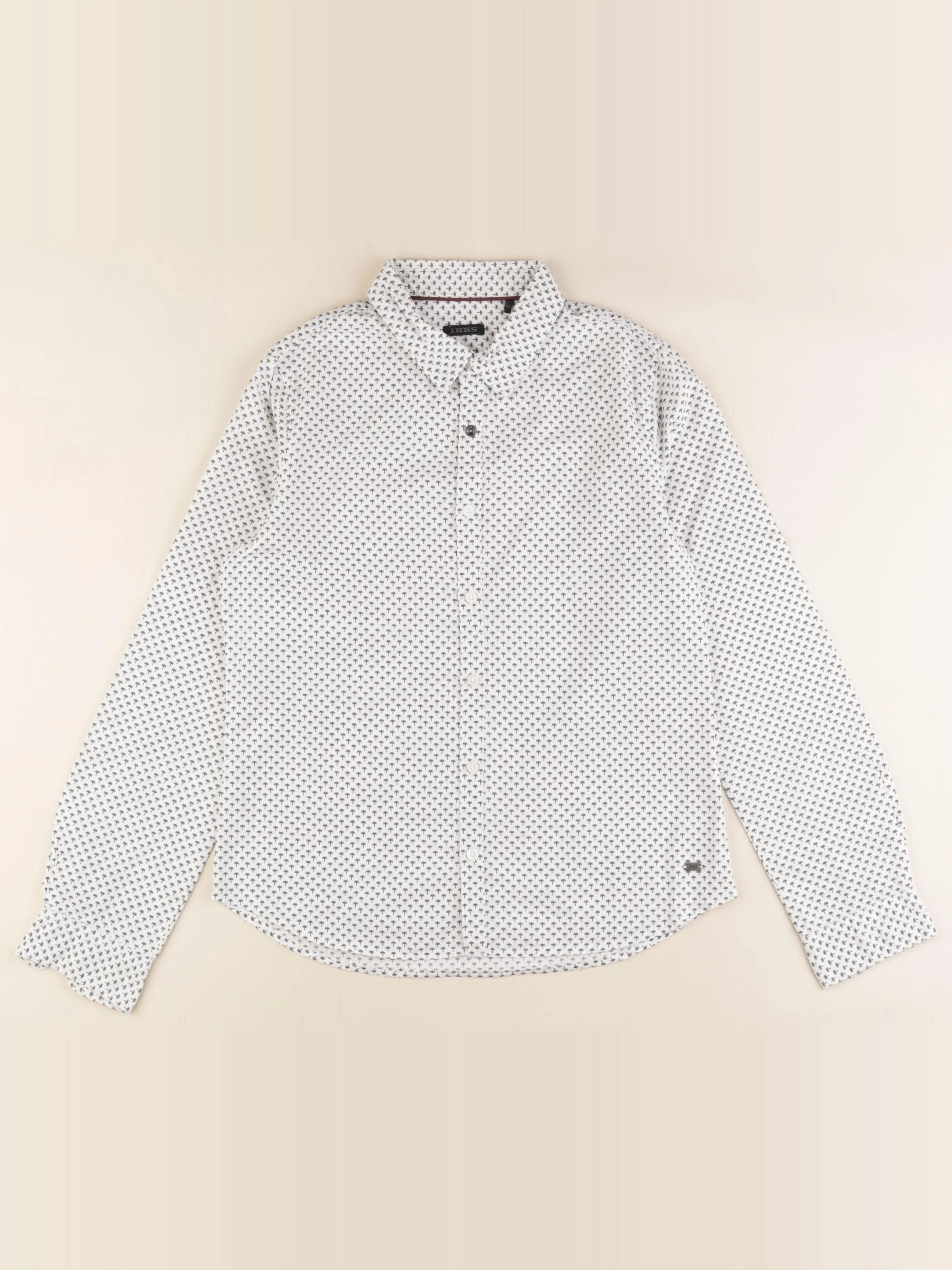 IKKS - chemise blanc, gris - 12 ans