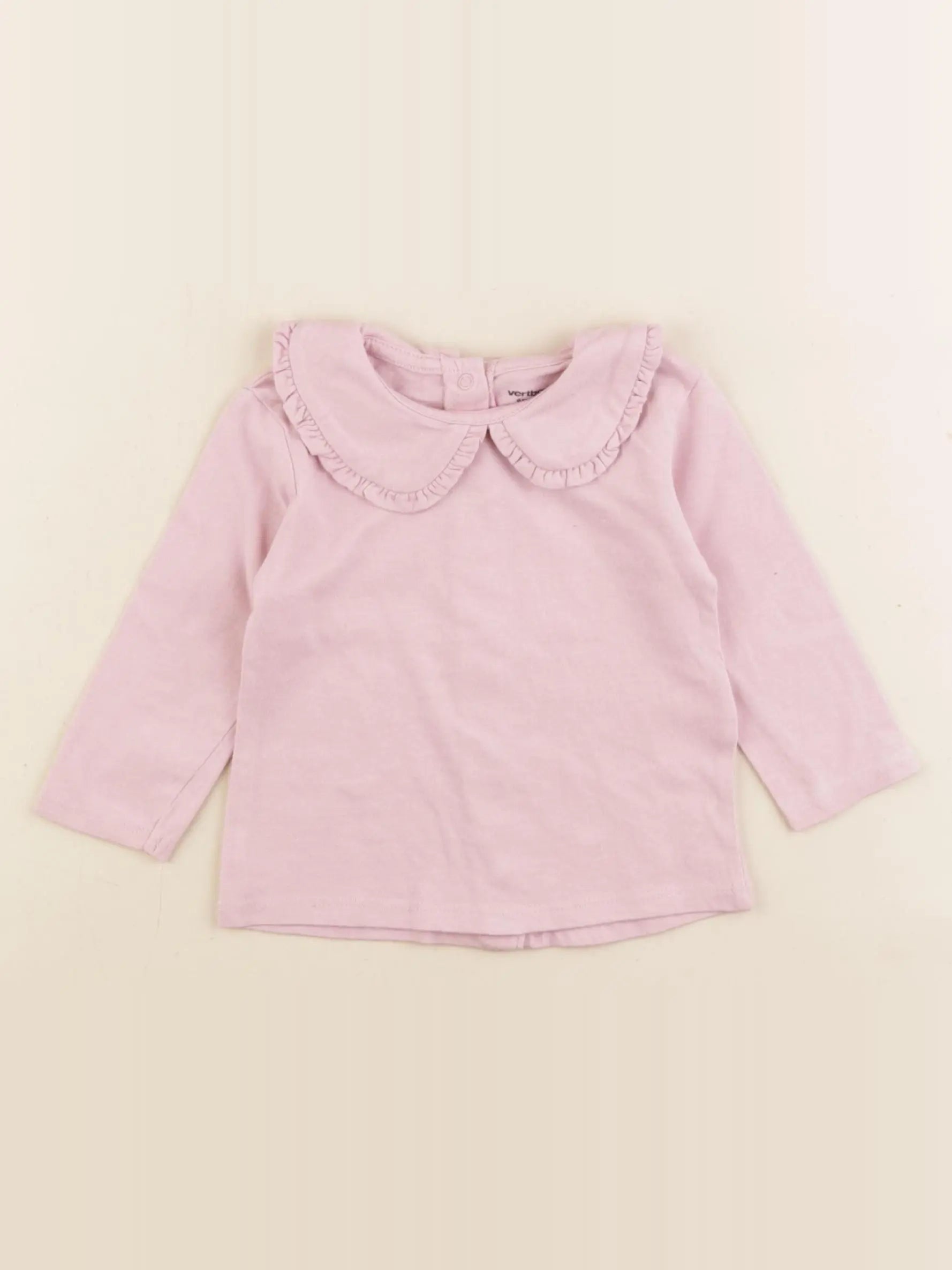 Vertbaudet - tee-shirt rose - 6 mois