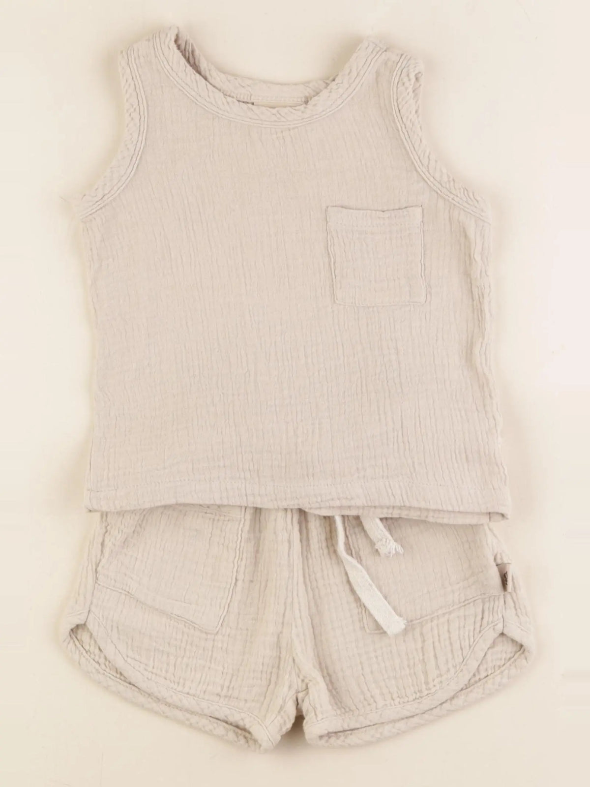 Gamin gamine - ensemble beige - 12/18 mois