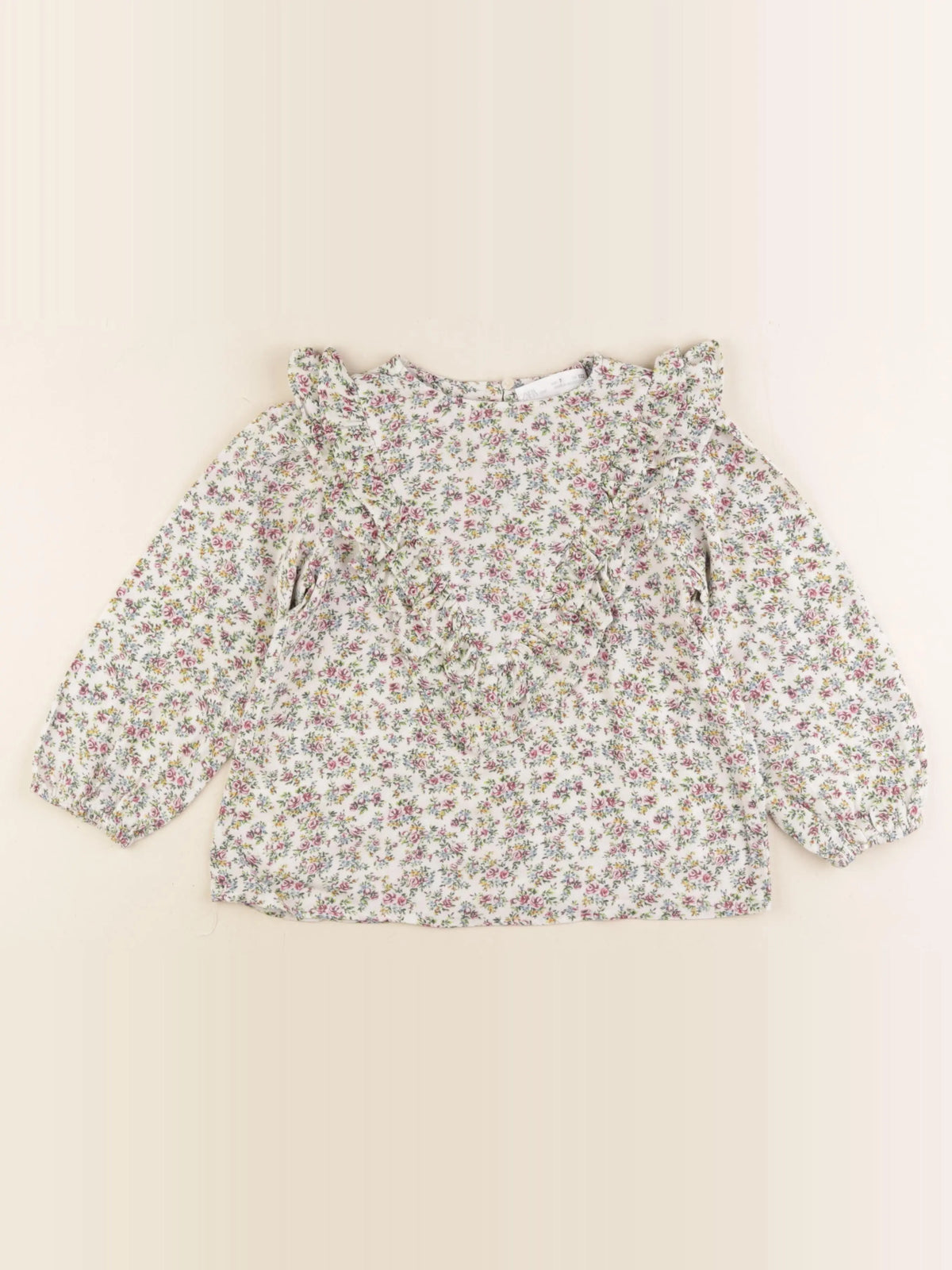 Zara - blouse beige - 7 ans